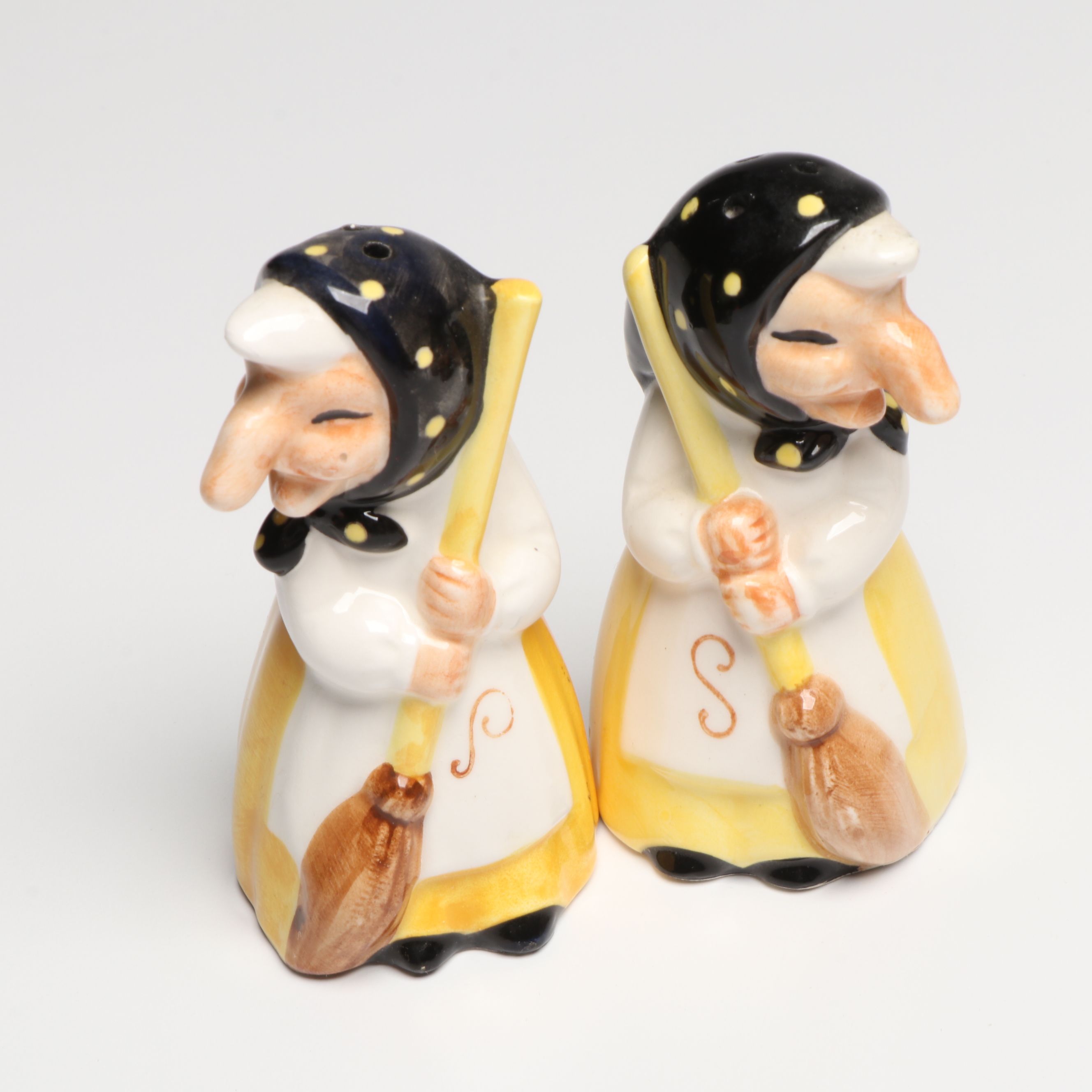 Kitchen Witch Shakers with More Ceramic Novelty Salt and Pepper Shakers