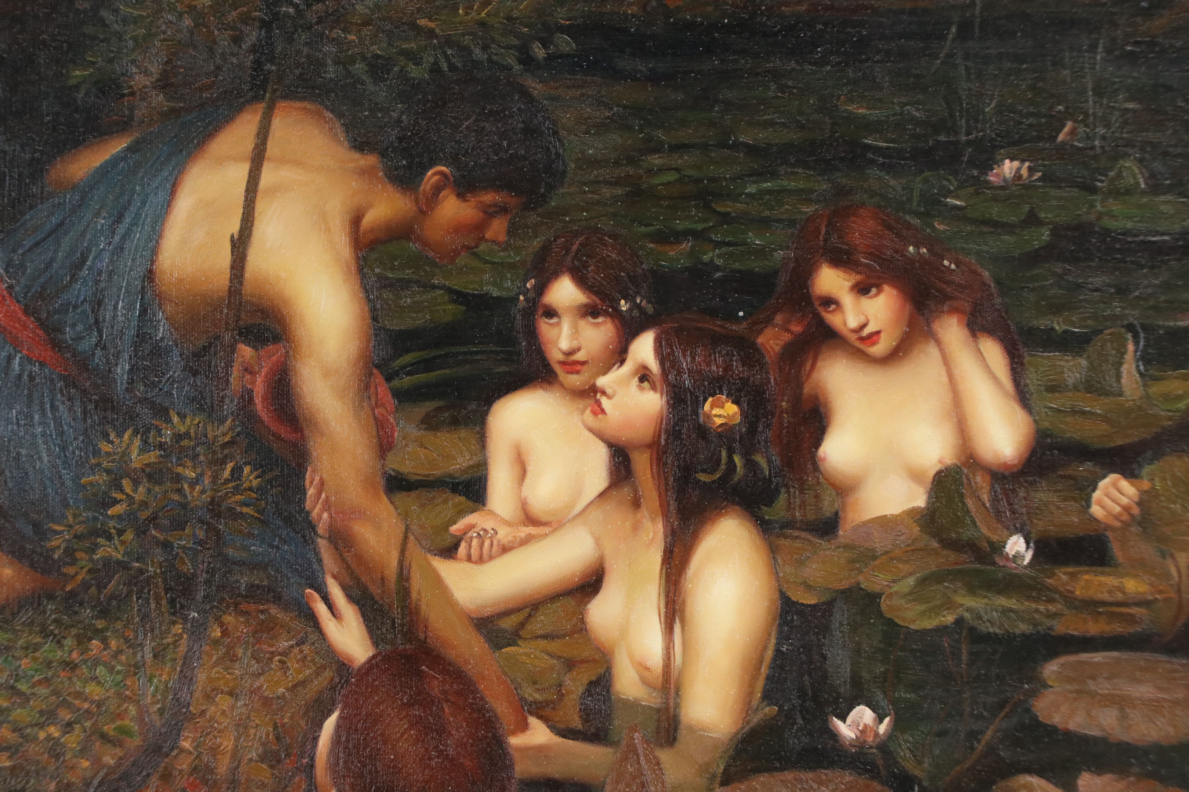Copy Oil Painting After John William Waterhouse "Hylas and the Nymphs"