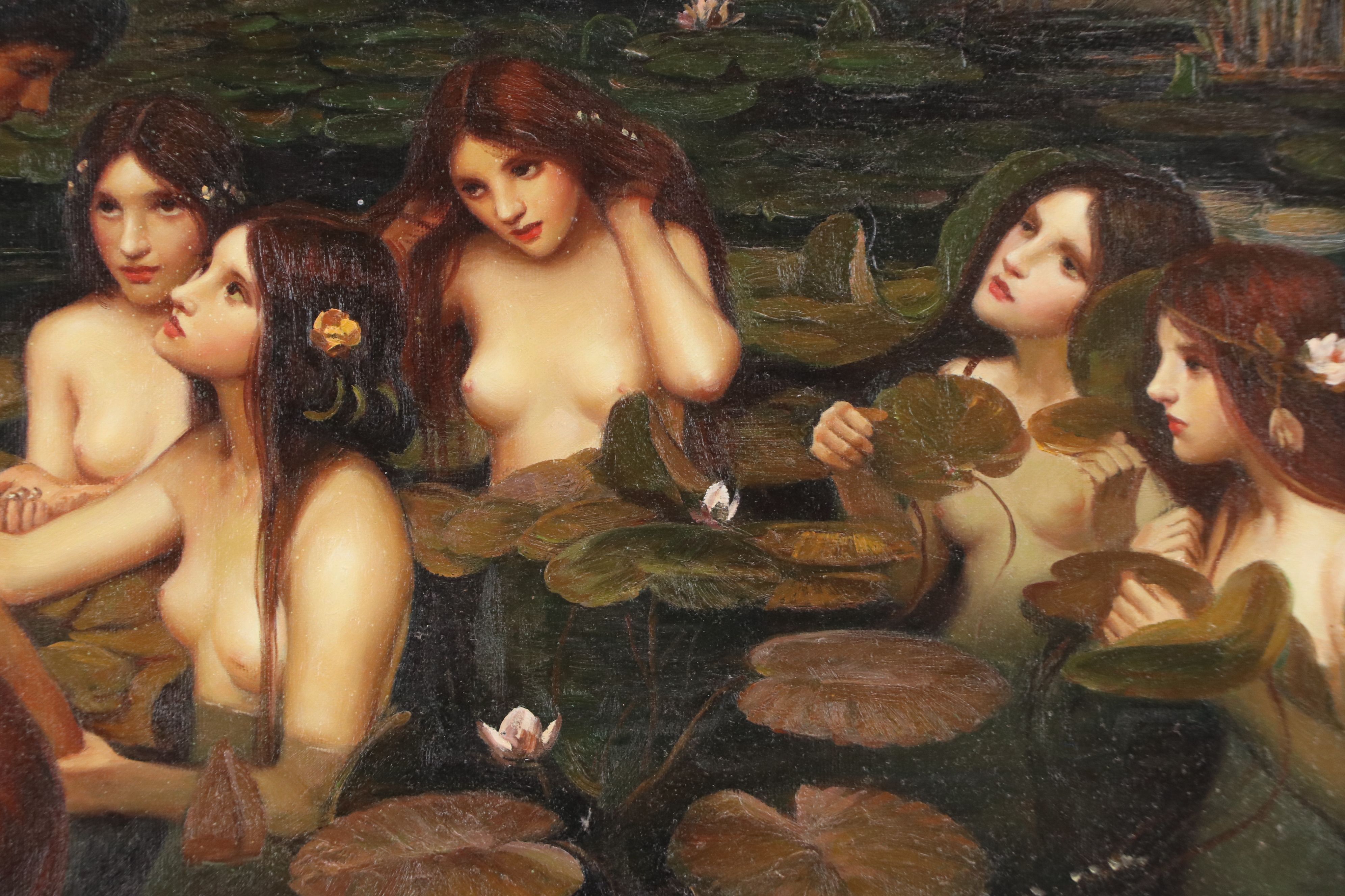 Copy Oil Painting After John William Waterhouse "Hylas and the Nymphs"
