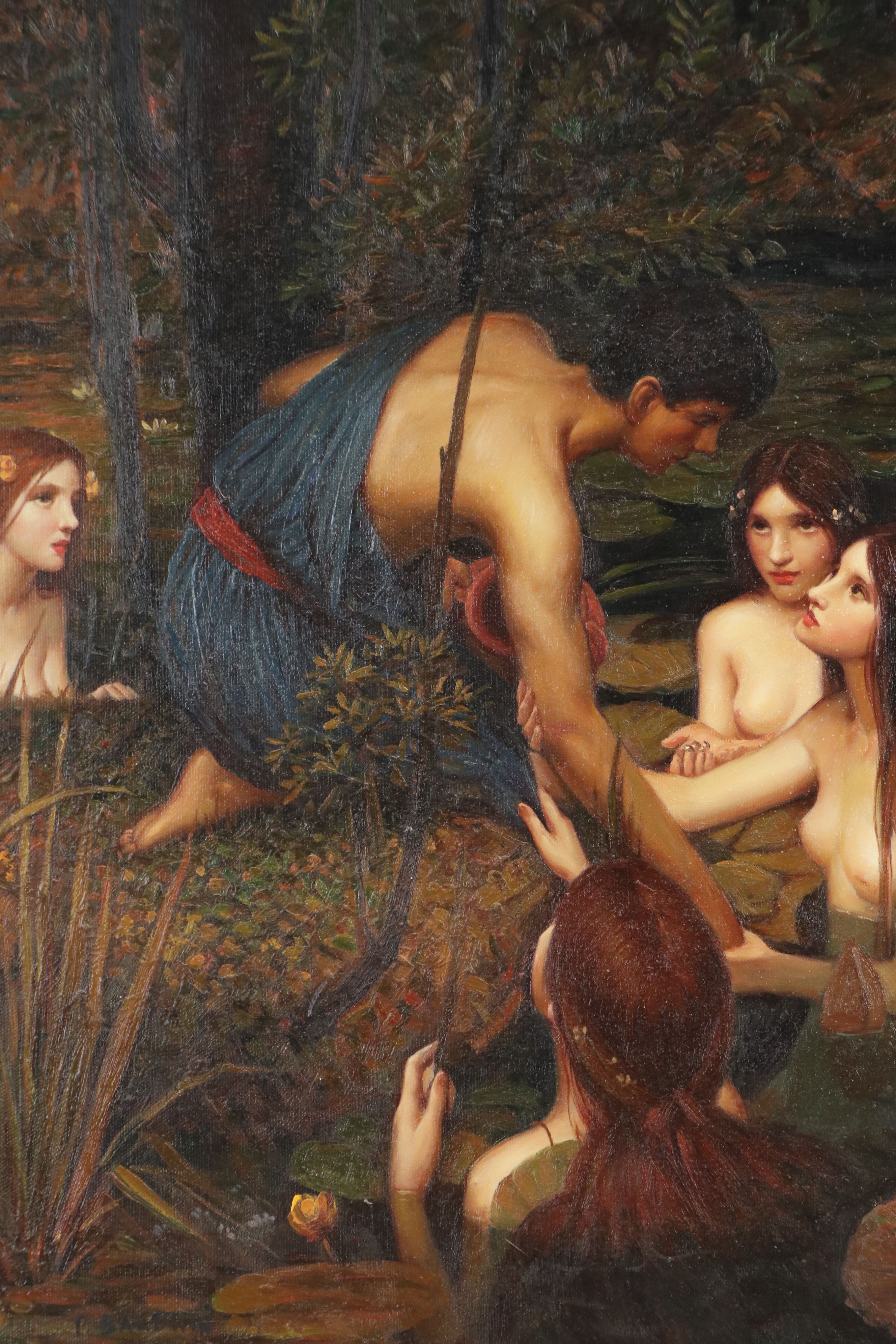 Copy Oil Painting After John William Waterhouse "Hylas and the Nymphs"
