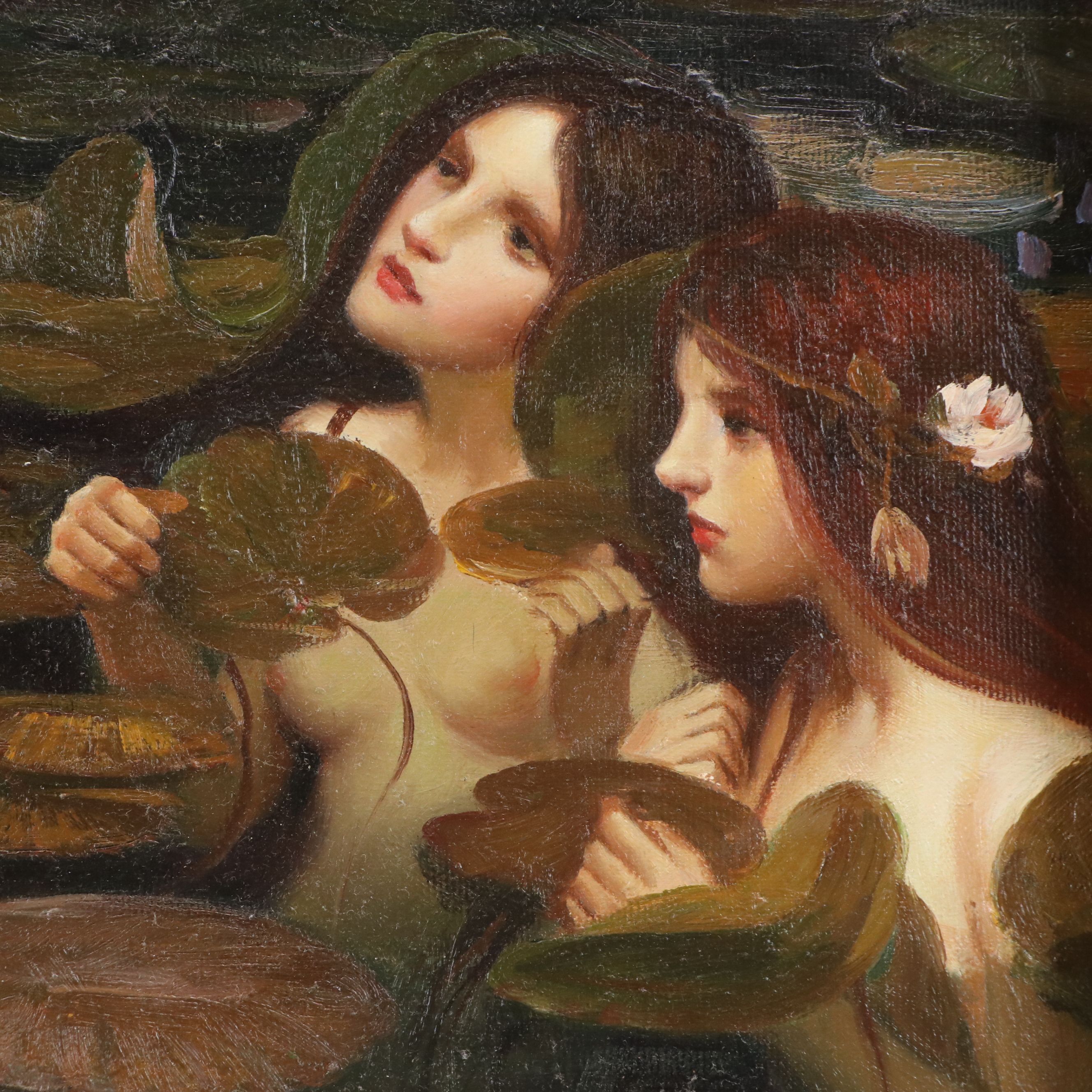 Copy Oil Painting After John William Waterhouse "Hylas and the Nymphs"