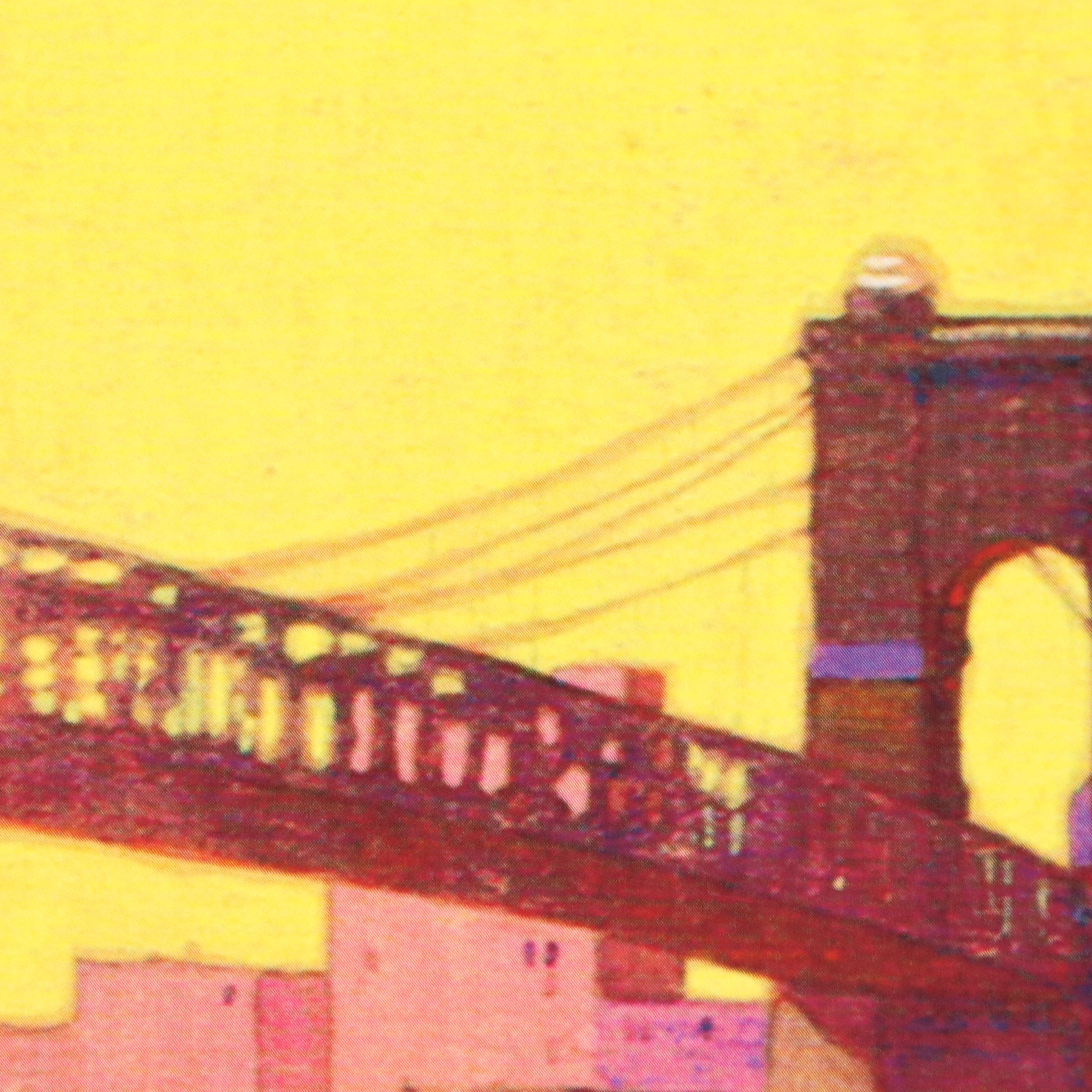 Offset Lithograph After Leslie Ragan of Cincinnati Skyline from River