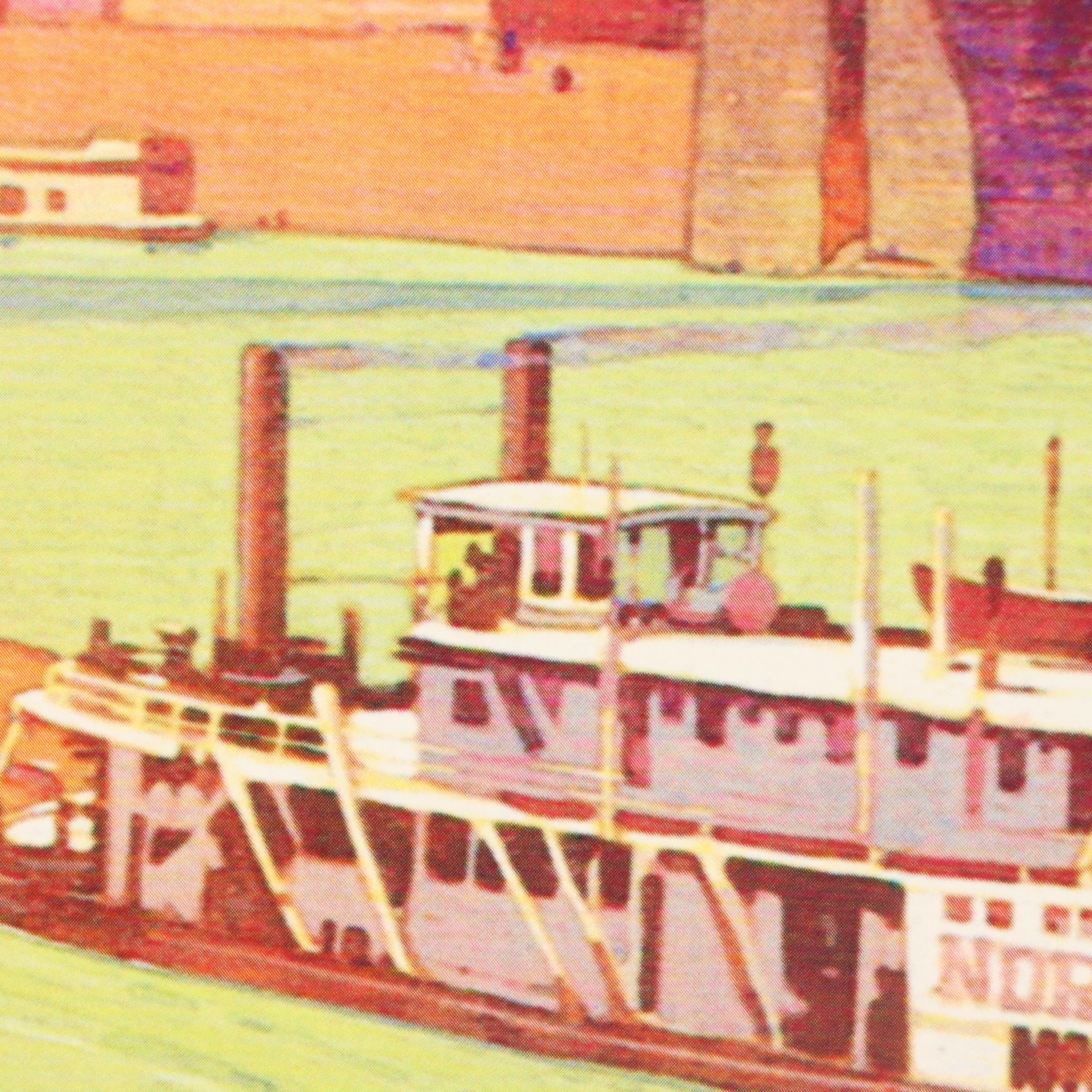 Offset Lithograph After Leslie Ragan of Cincinnati Skyline from River