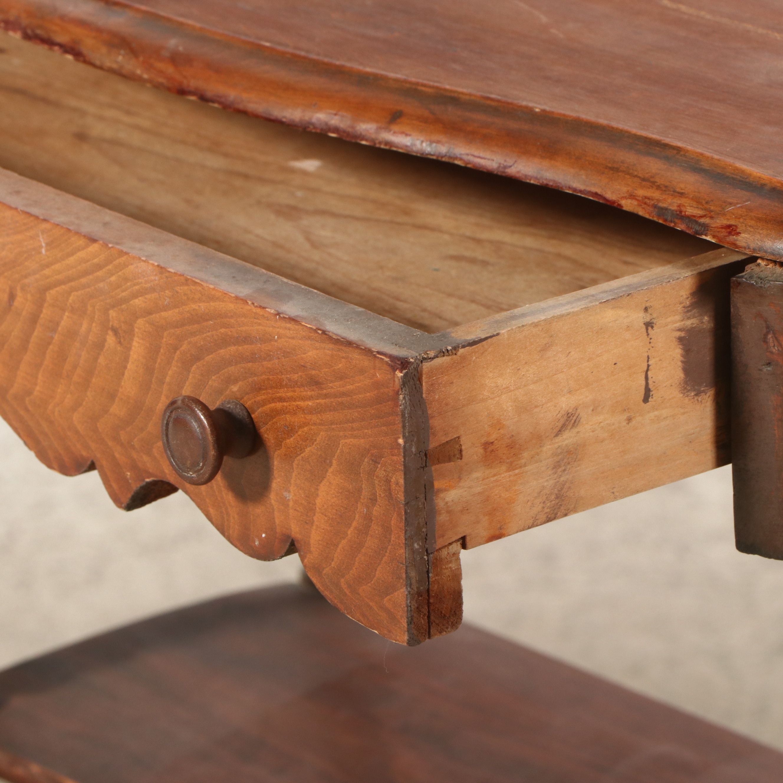 English Arts & Crafts Style Turned Bobbin Leg Table, Late 19th/Early 20th C.