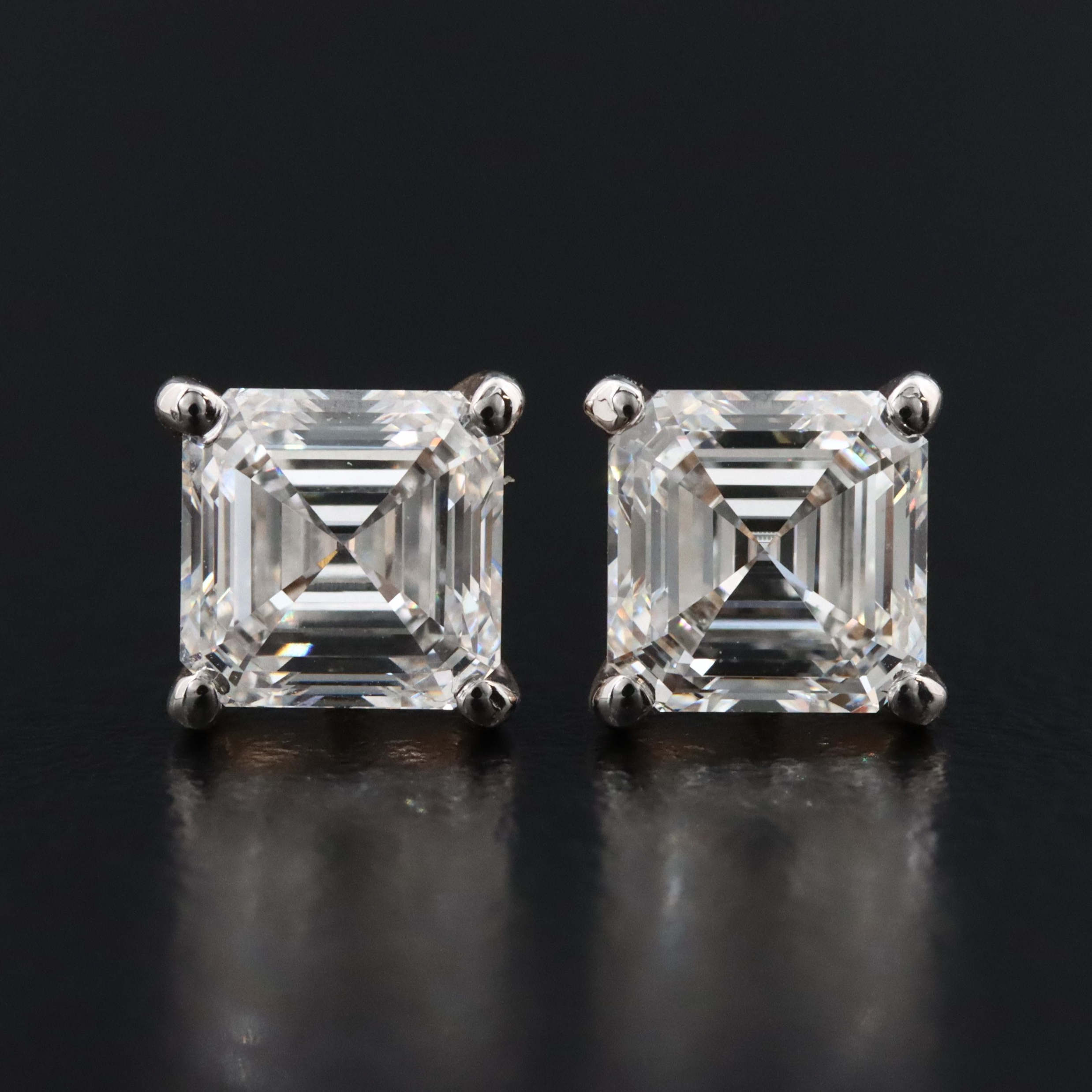 14K 2.15 CTW Lab Grown Diamond Stud Earrings with IGI Report