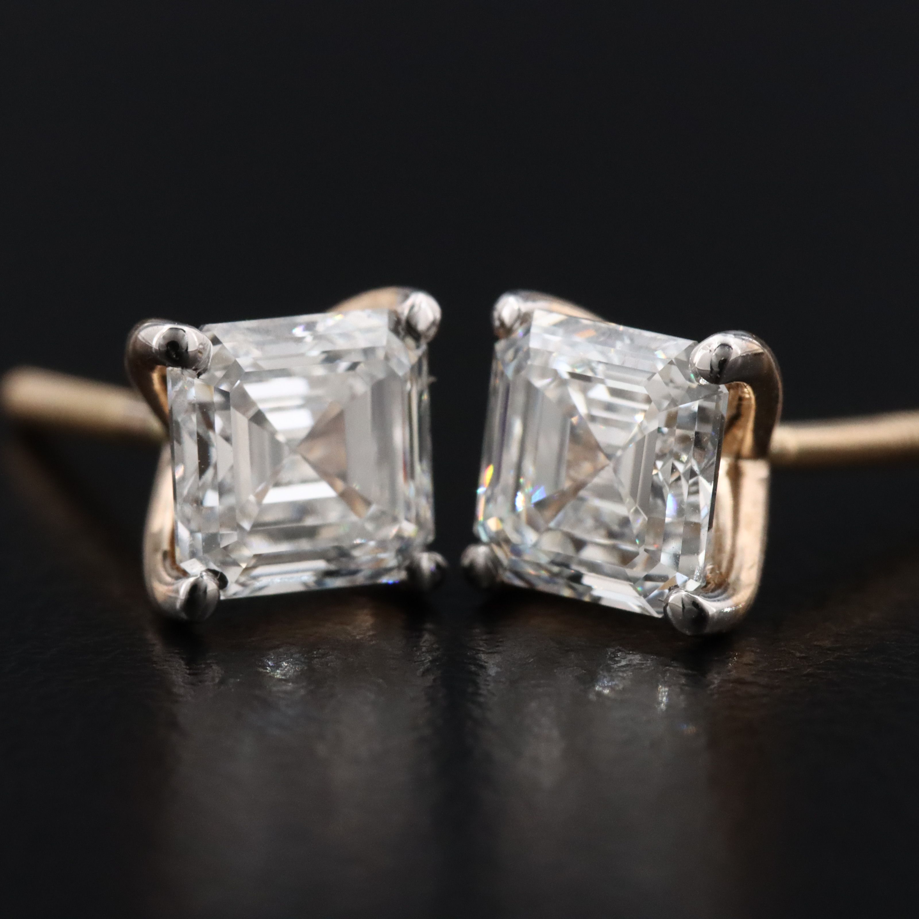 14K 2.15 CTW Lab Grown Diamond Stud Earrings with IGI Report