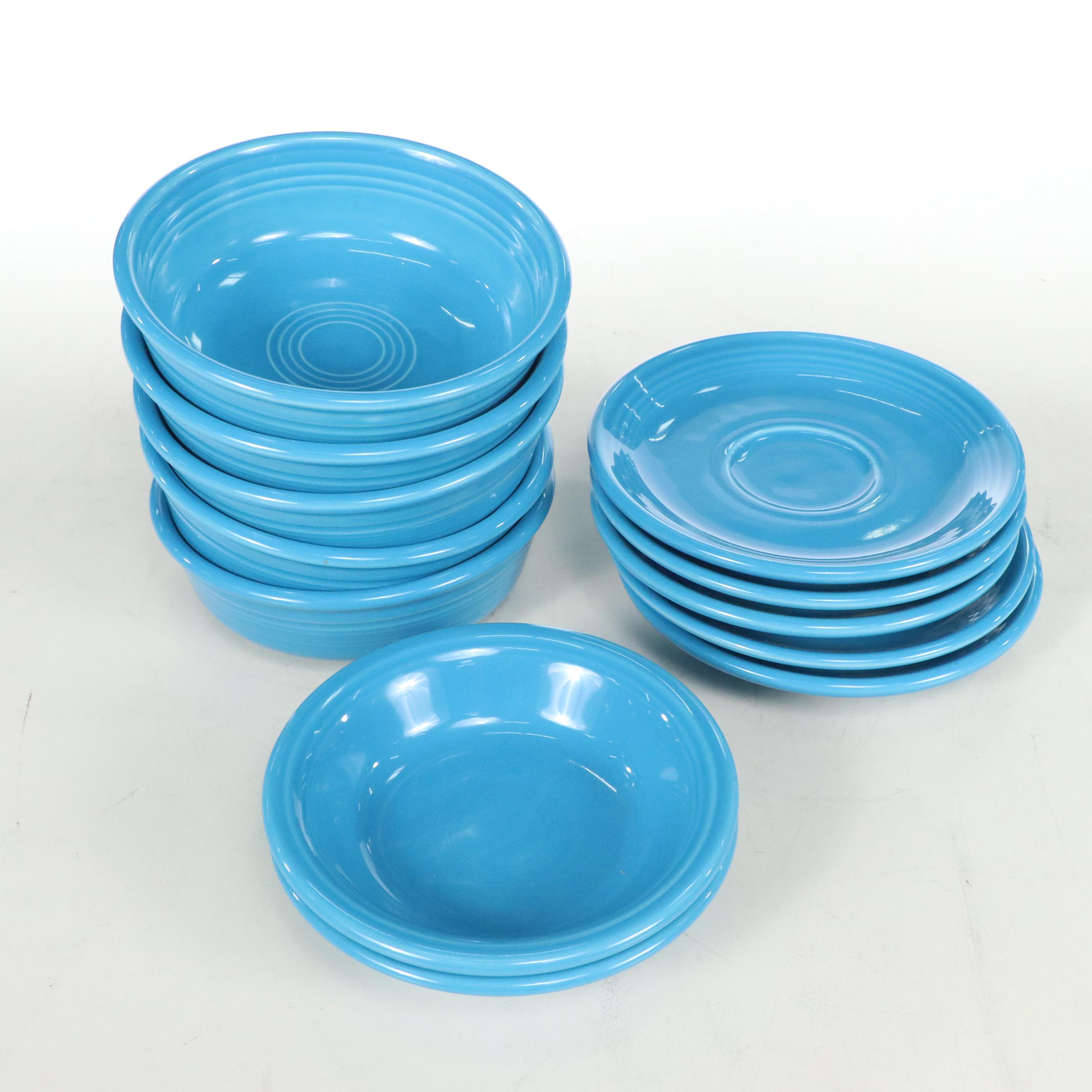 Homer Laughlin "Fiesta" and Mainstays Blue Ceramic Dinnerware