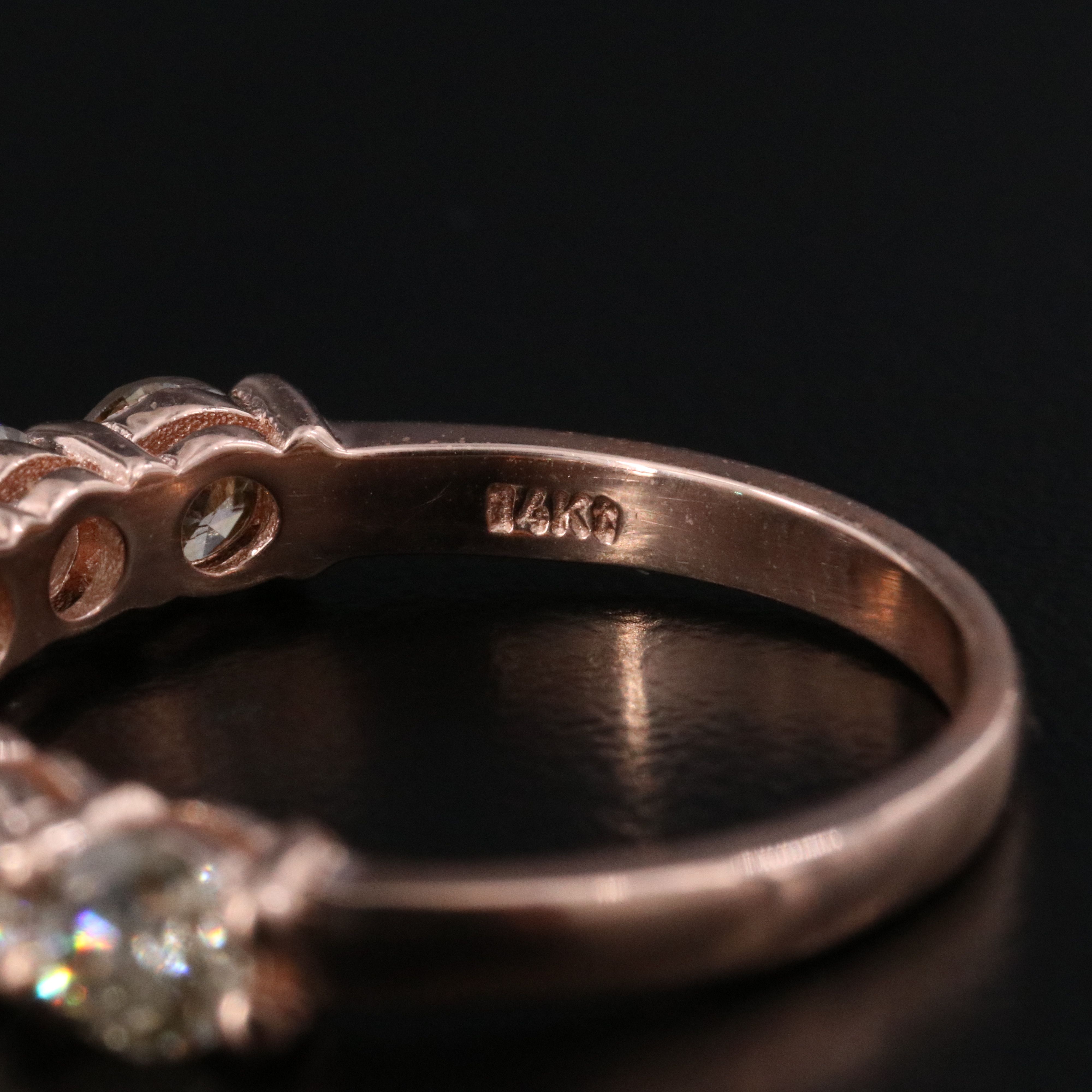 14K Rose Gold 2.08 CTW Diamond Ring with IGI Jewelry Report