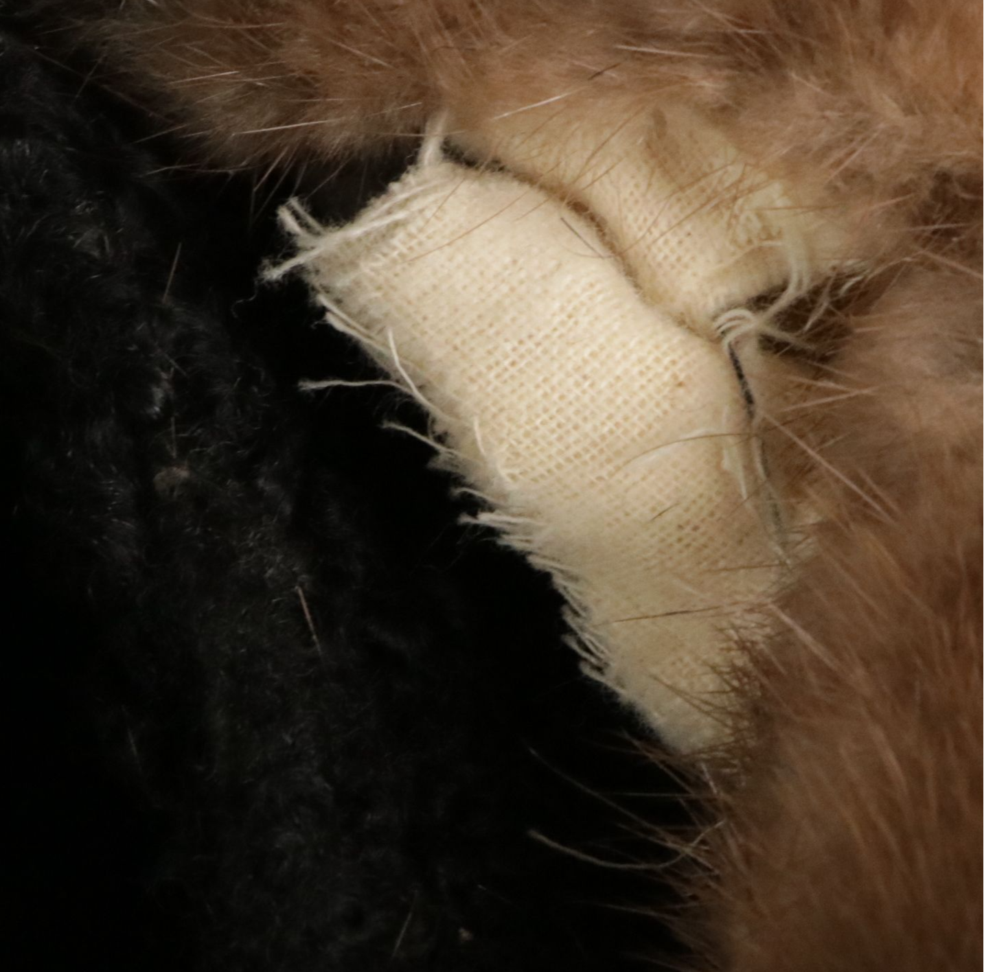 Pogue's Black Persian Lamb and Mink Fur Trimmed Button-Front Jacket