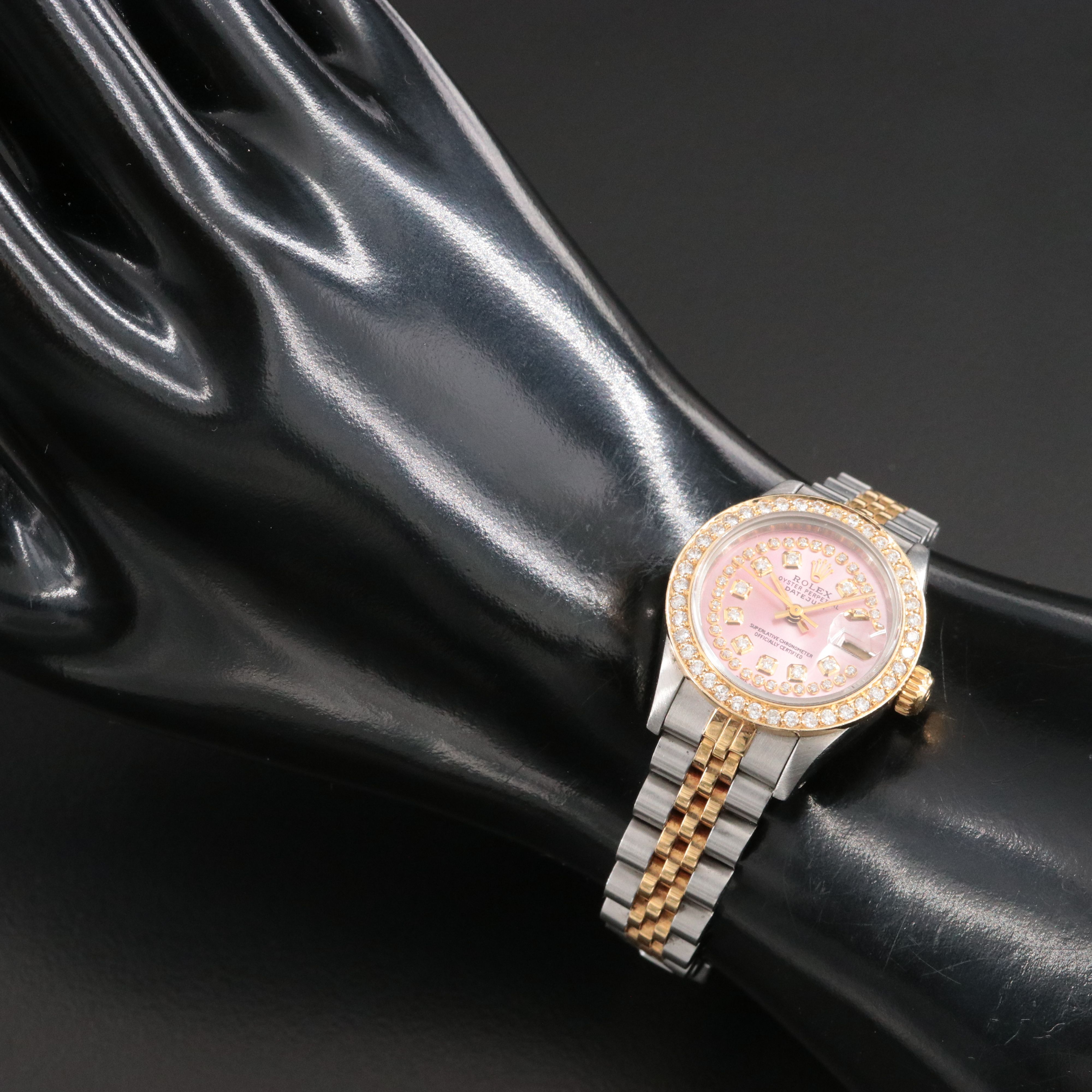 1984 Rolex Custom Pink Diamond Dial & Bezel Datejust Watch