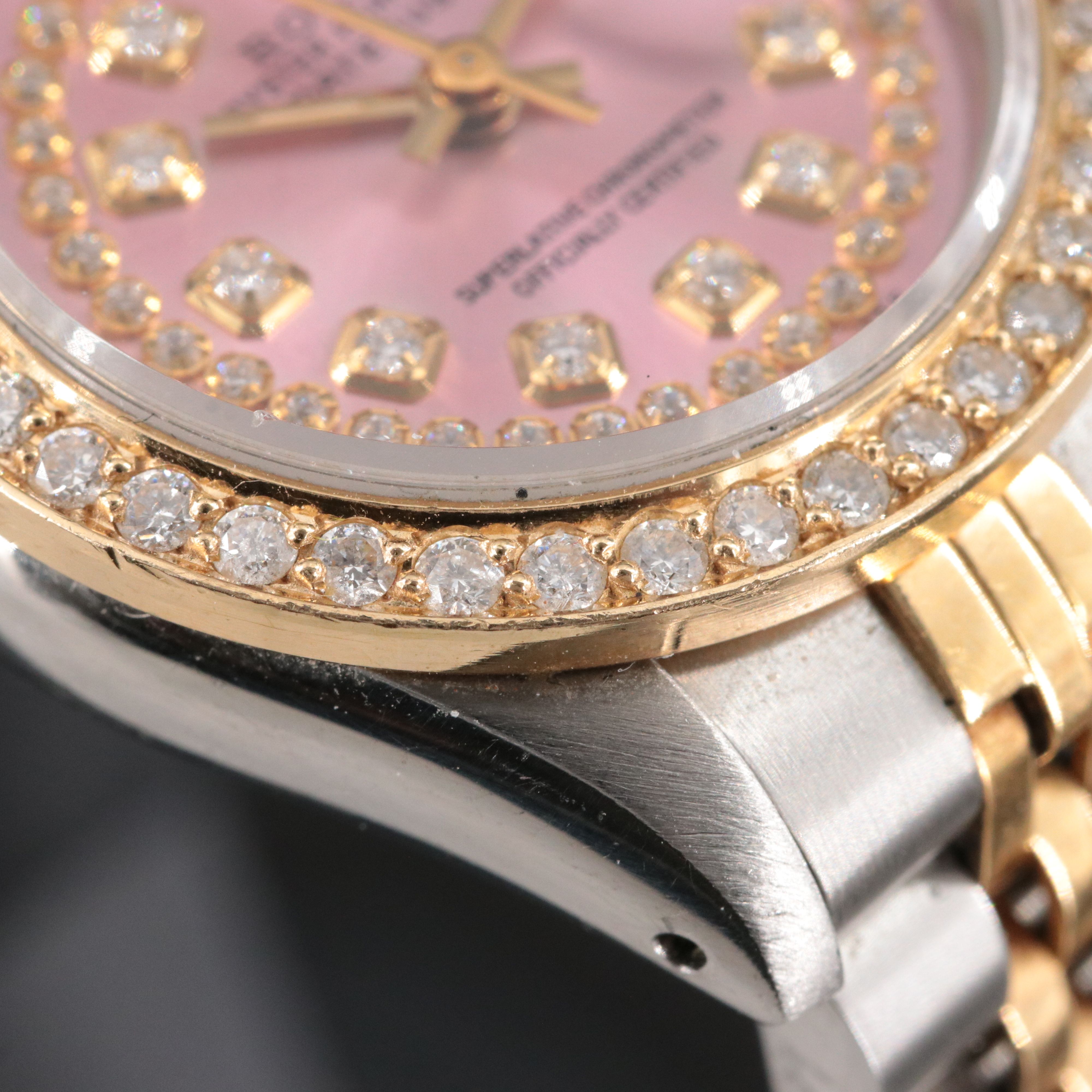 1984 Rolex Custom Pink Diamond Dial & Bezel Datejust Watch