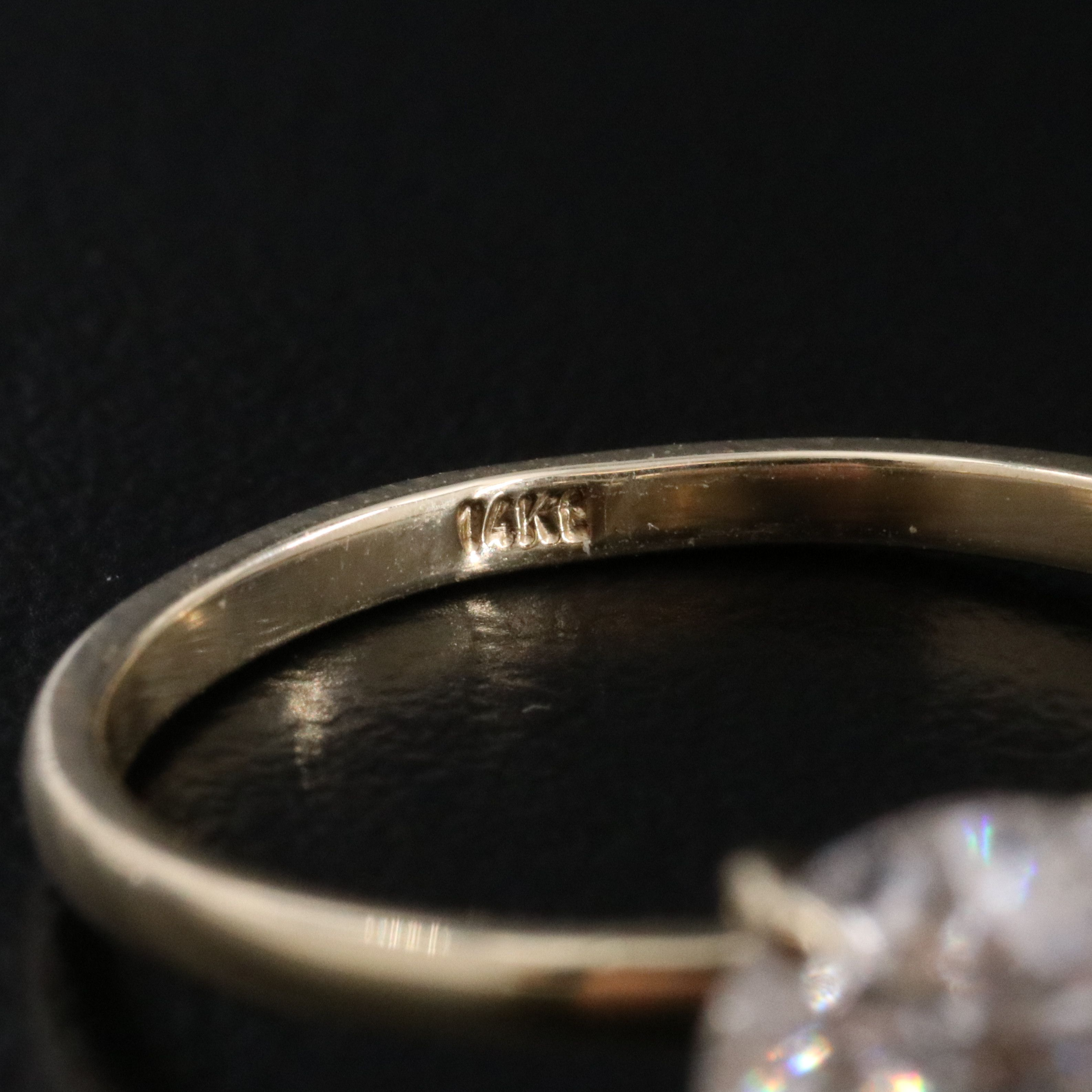 14K 1.57 CT Diamond Solitaire Ring with IGI Jewelry Report