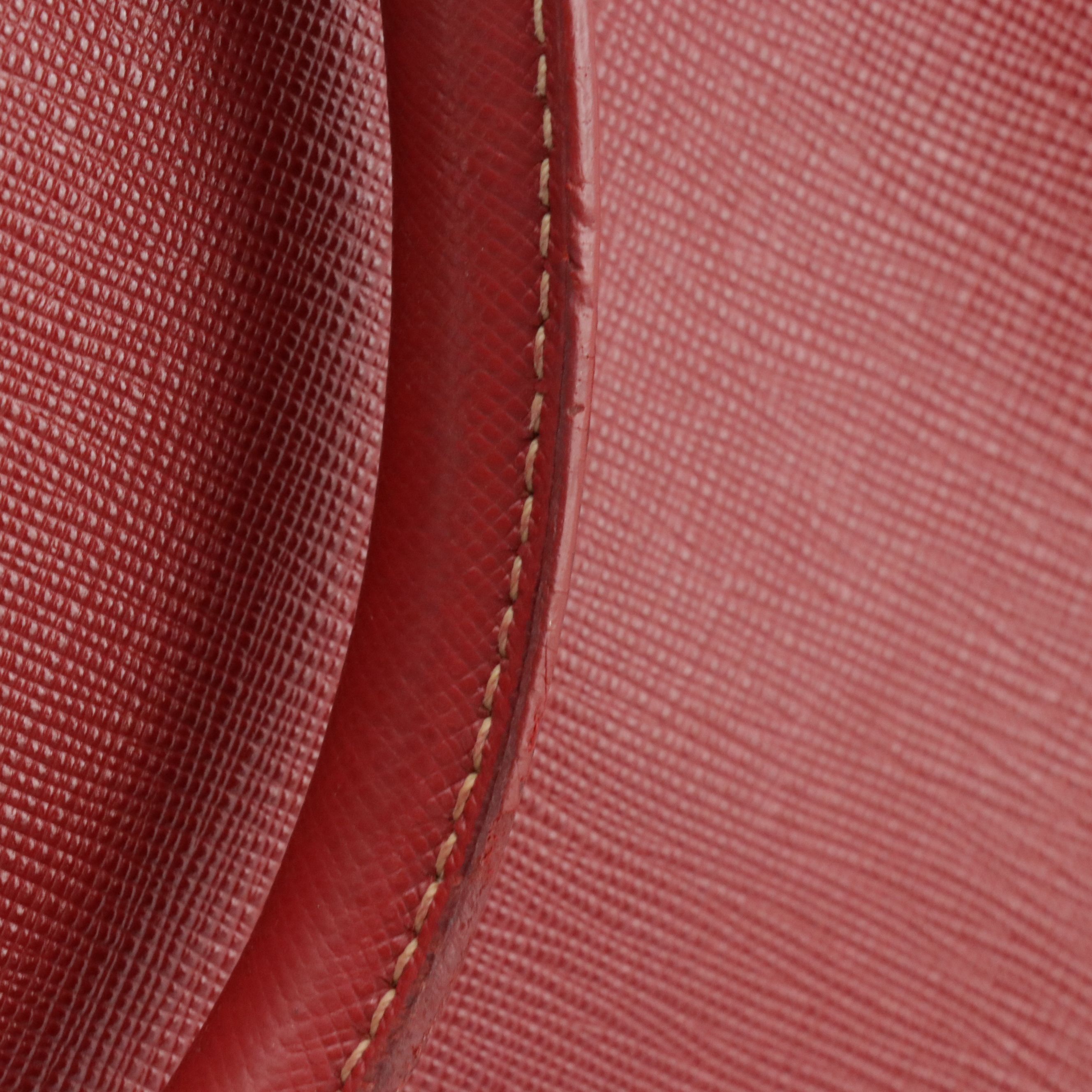 Prada Two-Way Shopping Tote in Bicolor Saffiano Lux Leather