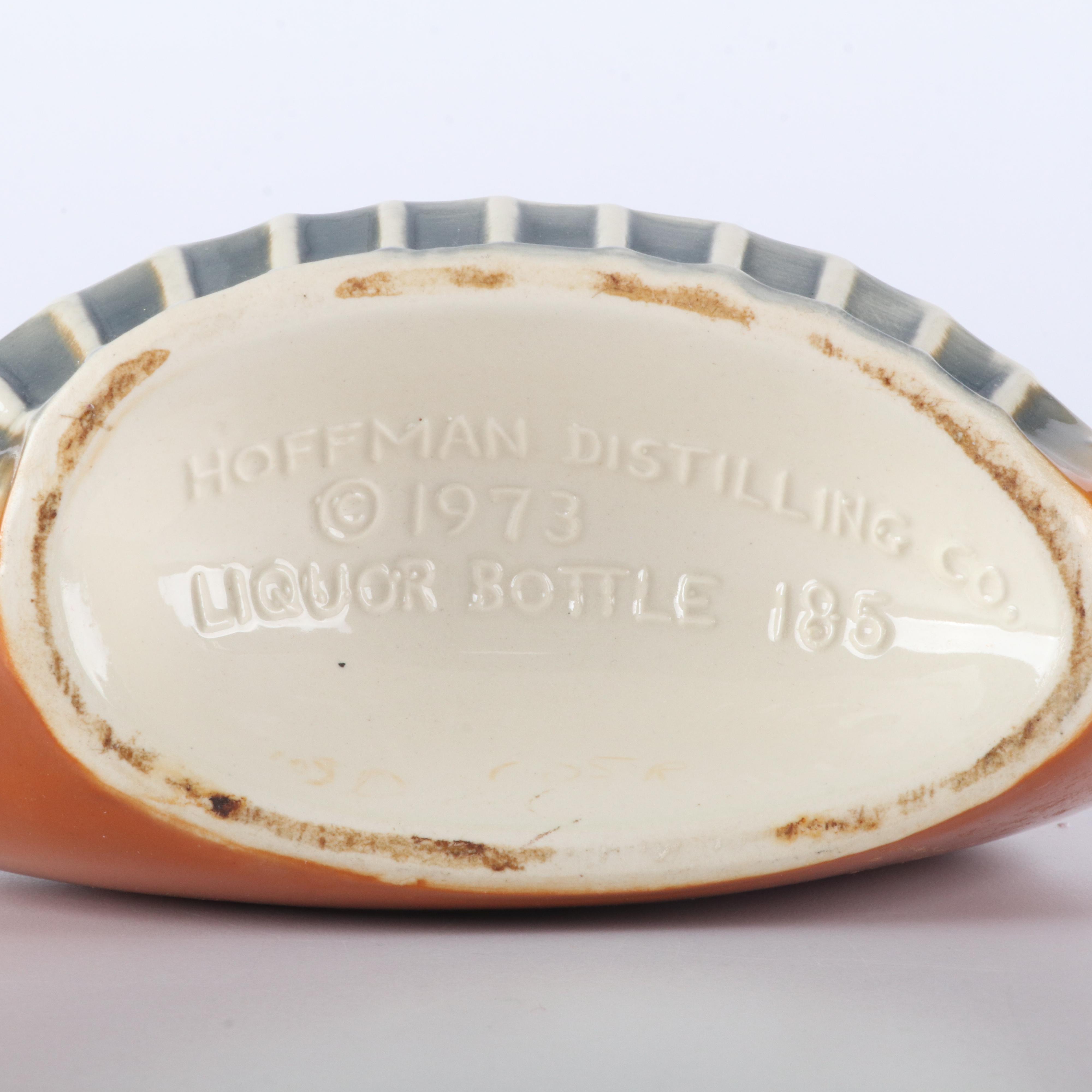 Hoffman Distilling Ceramic Cincinnati Reds Decanter, 1973