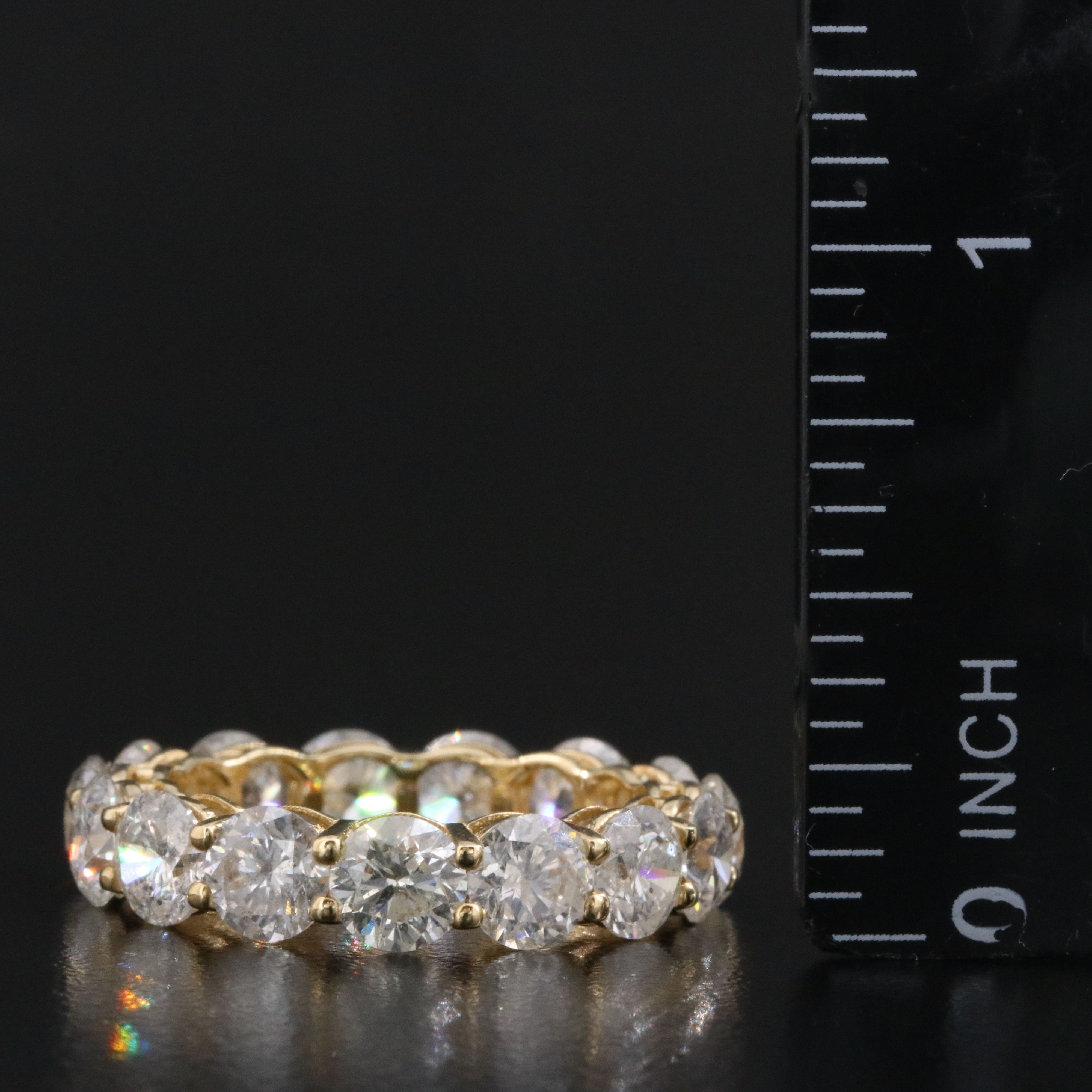 14K 7.91 CTW Diamond Eternity Band with IGI Jewelry Report