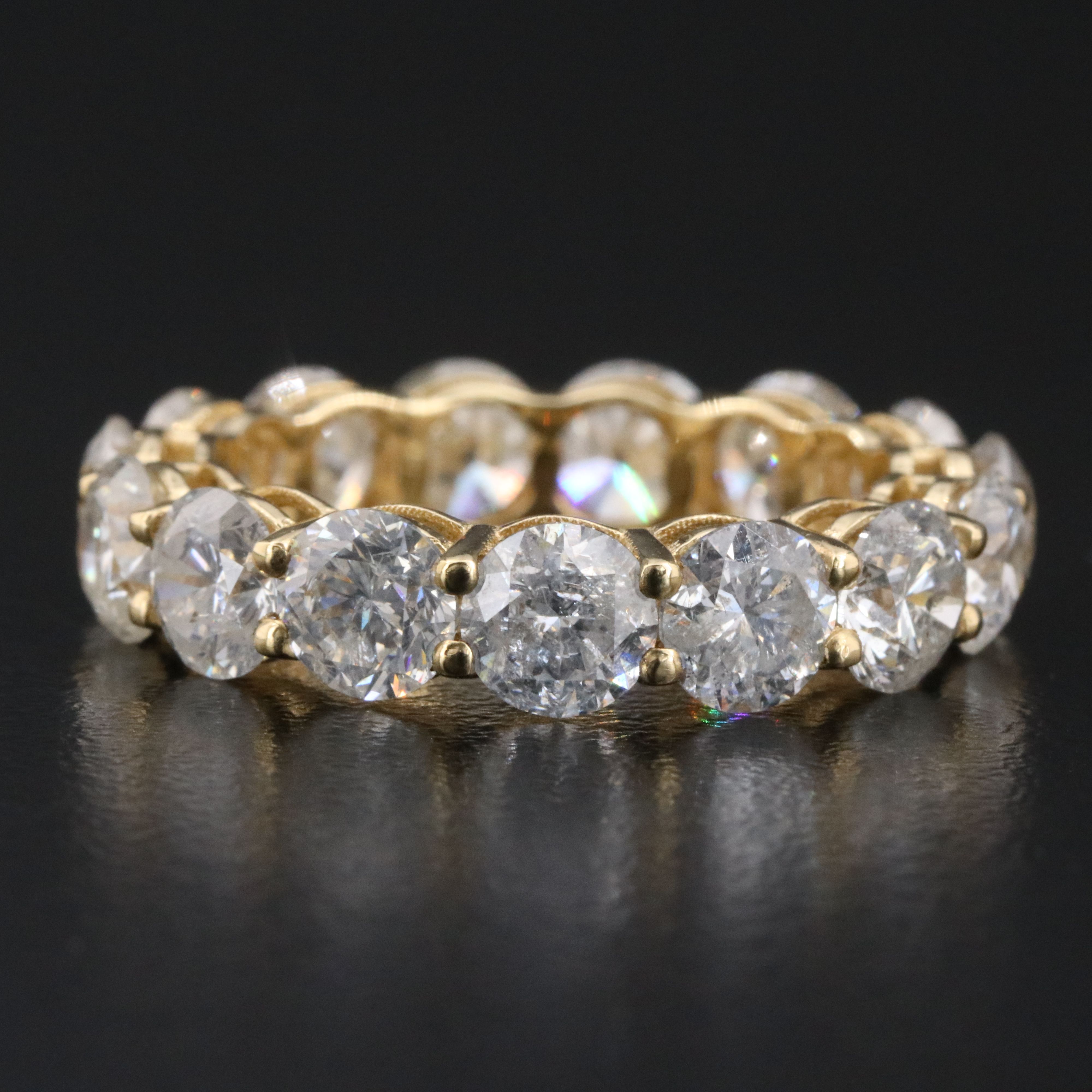 14K 7.91 CTW Diamond Eternity Band with IGI Jewelry Report