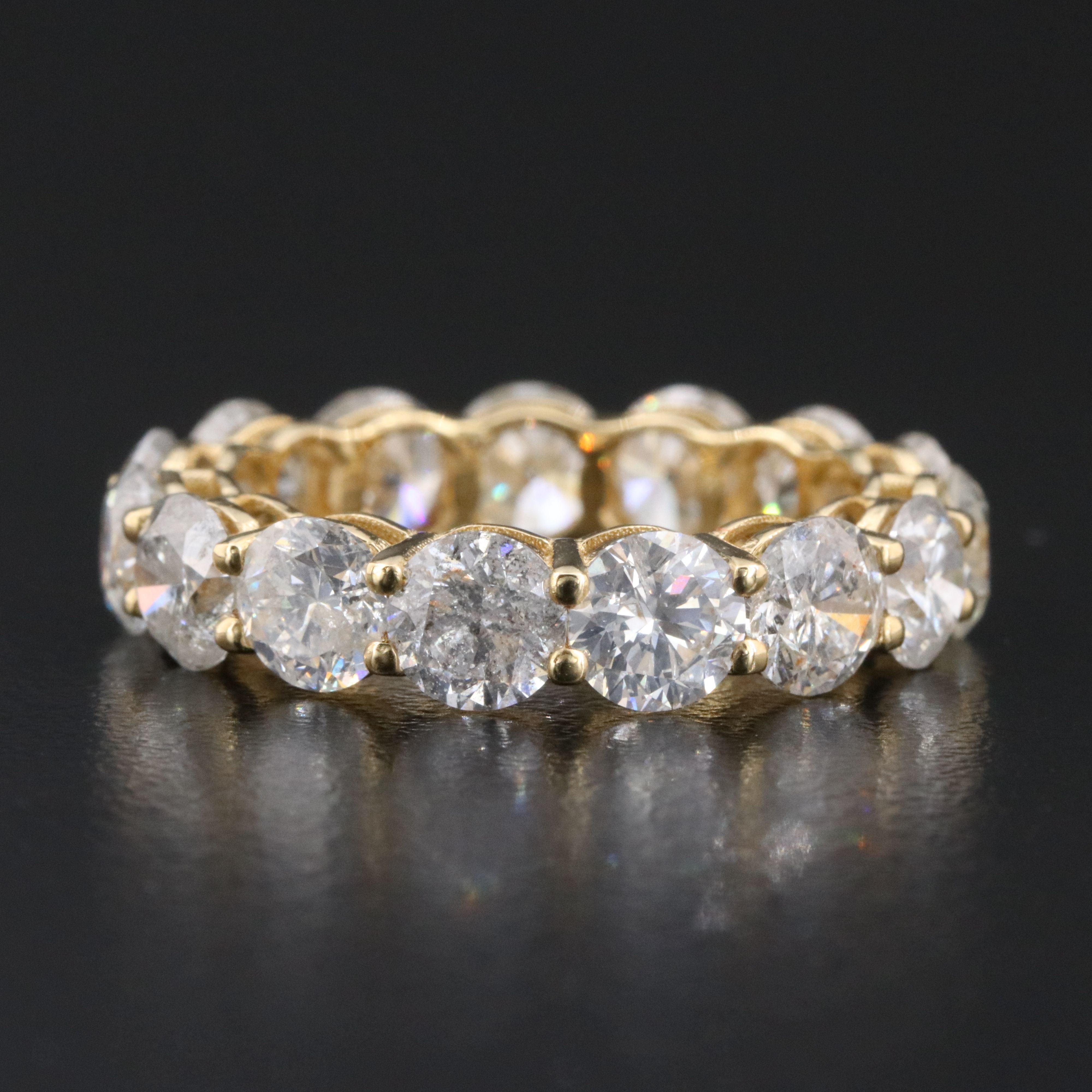 14K 7.91 CTW Diamond Eternity Band with IGI Jewelry Report