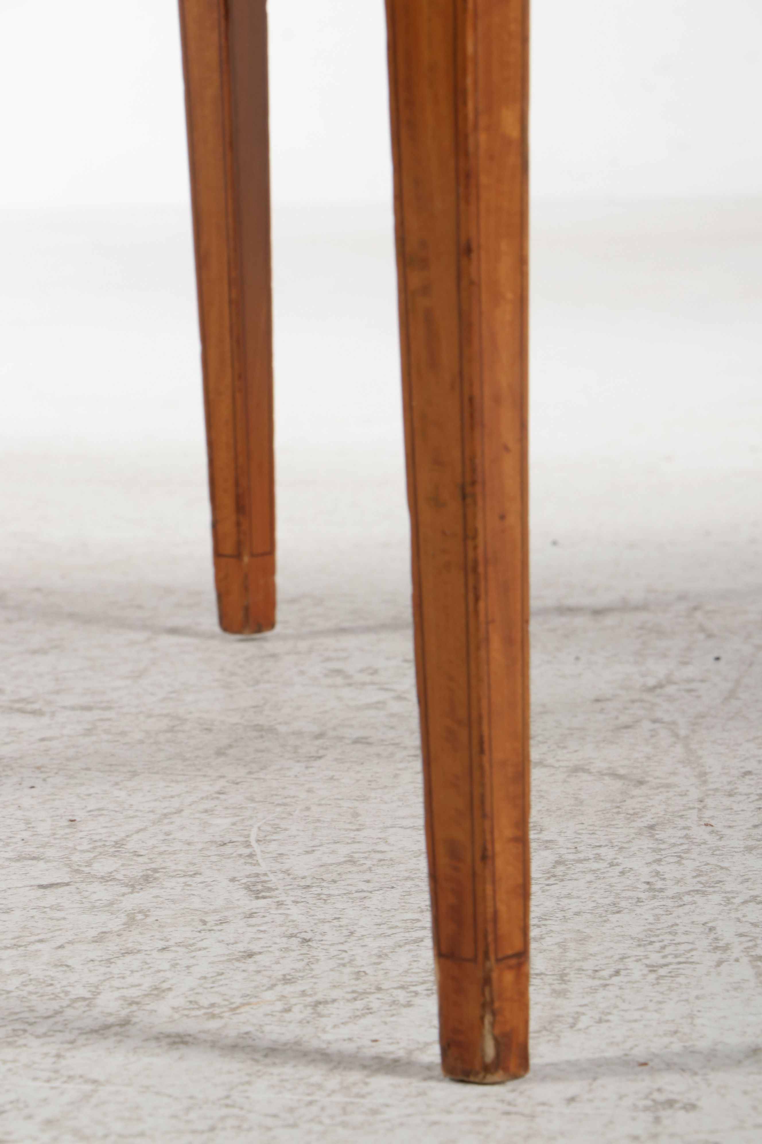 Marle & Co. Federal Style Games Table with Inset Leather Top