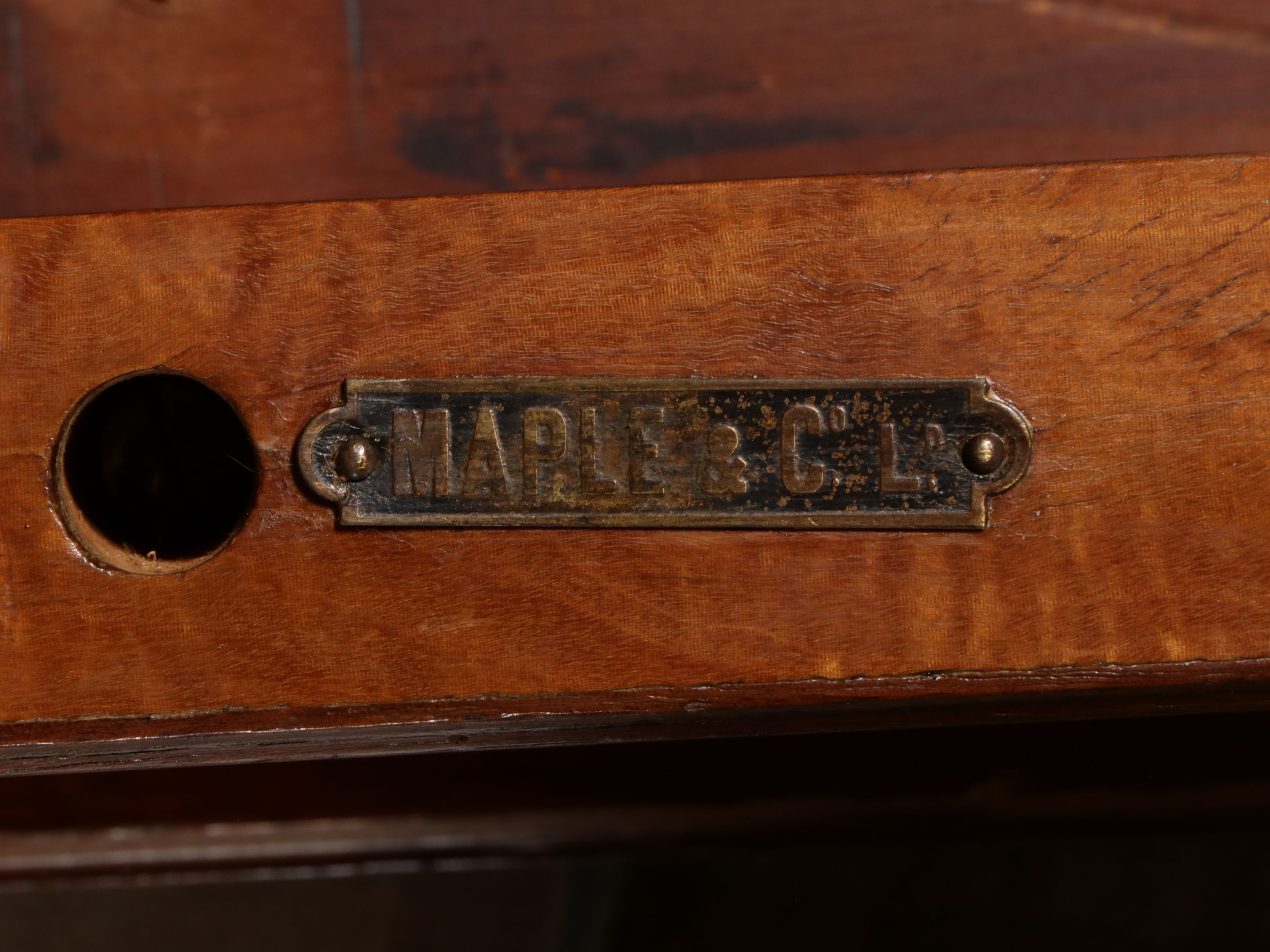 Marle & Co. Federal Style Games Table with Inset Leather Top