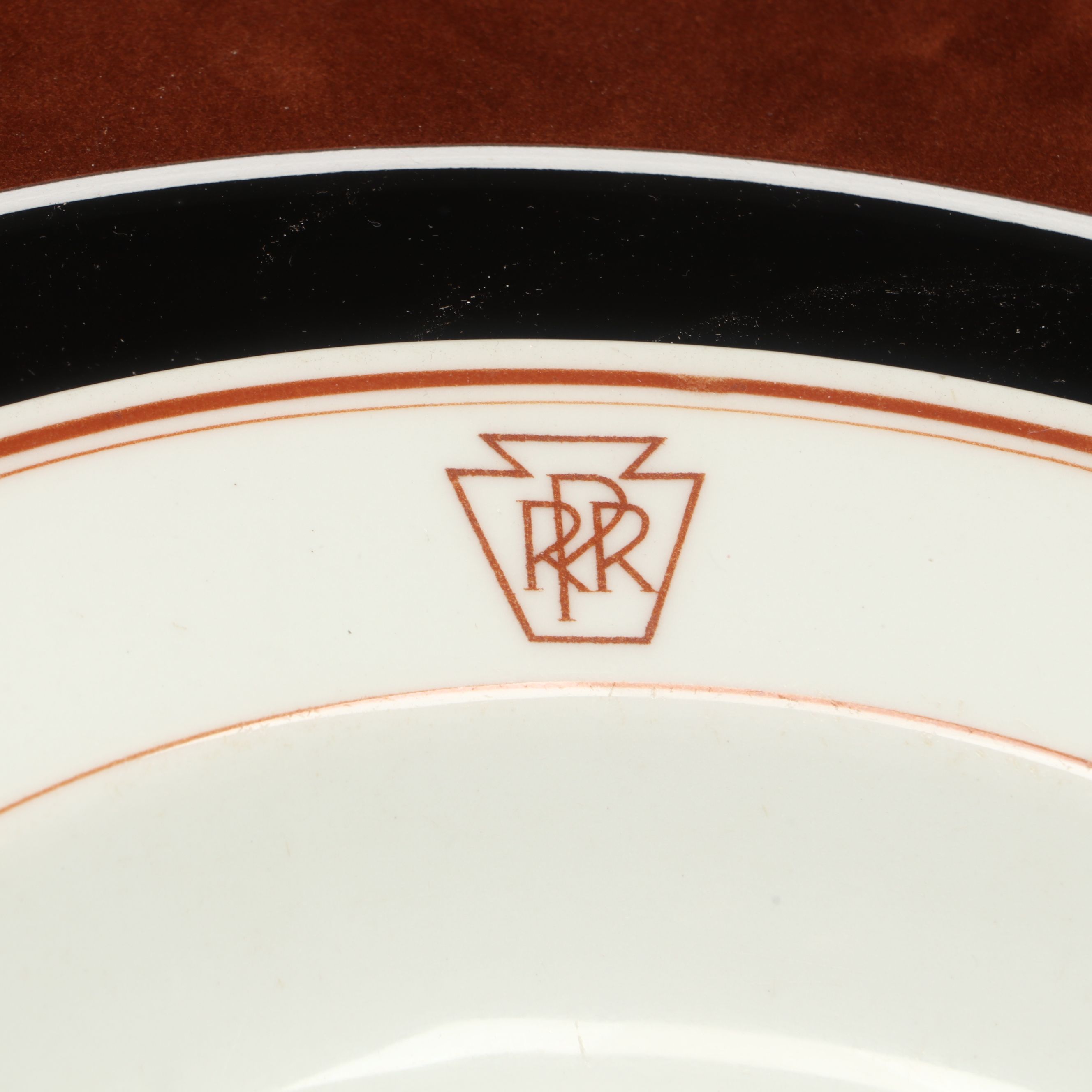 Framed Onondaga Pottery for Pennsylvania Railroad Co. Ceramic Bowl