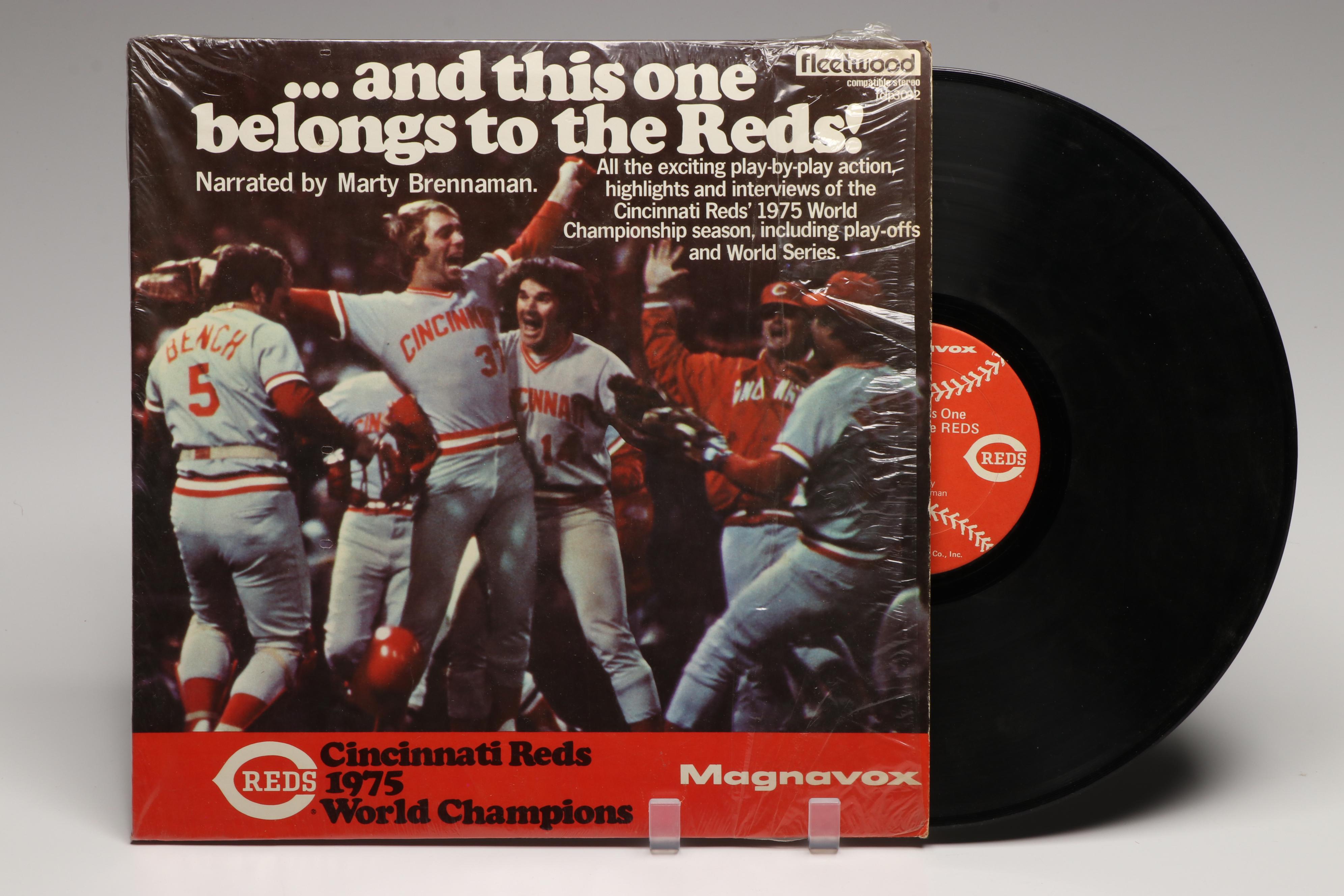 Cincinnati Reds 1975 World Championship Recording with More Vinyl Records