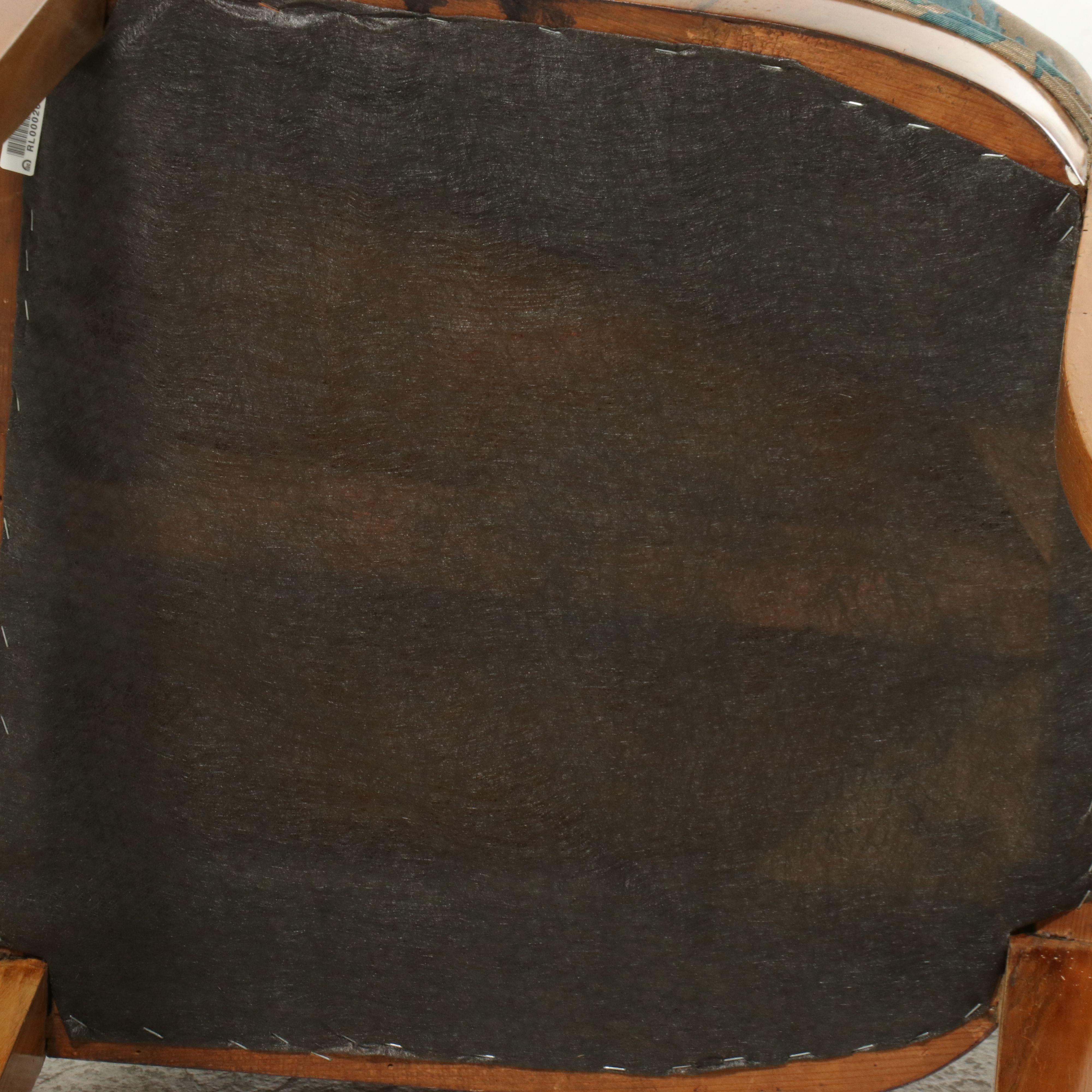 Biedermeier Ebonized Walnut Side Chairs Upholstered in Fortuny,  19th Century