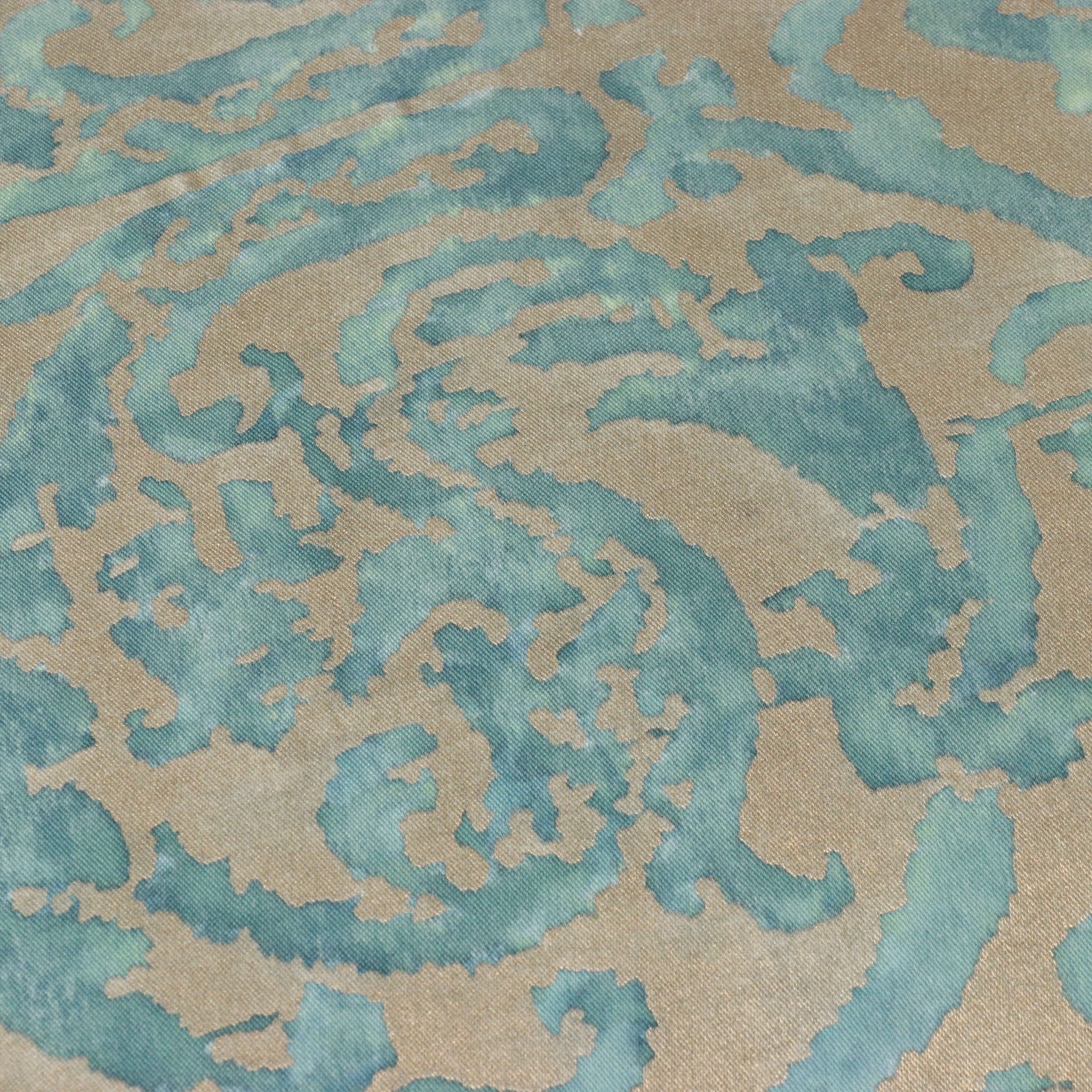 Biedermeier Ebonized Walnut Side Chairs Upholstered in Fortuny,  19th Century