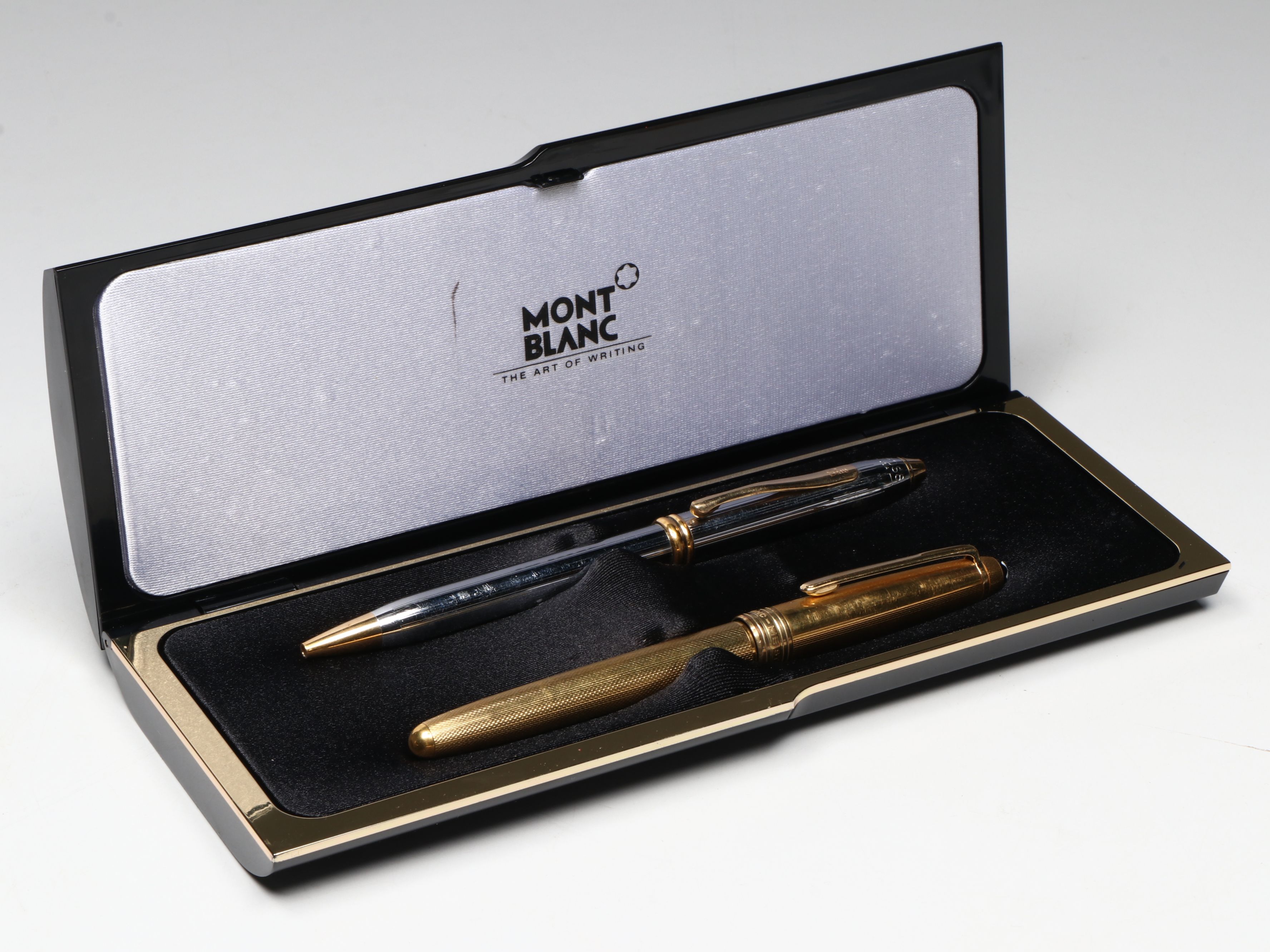 Montblanc "Meisterstück Solitaire" Rollerball Pen with Waterman and Cross Pens