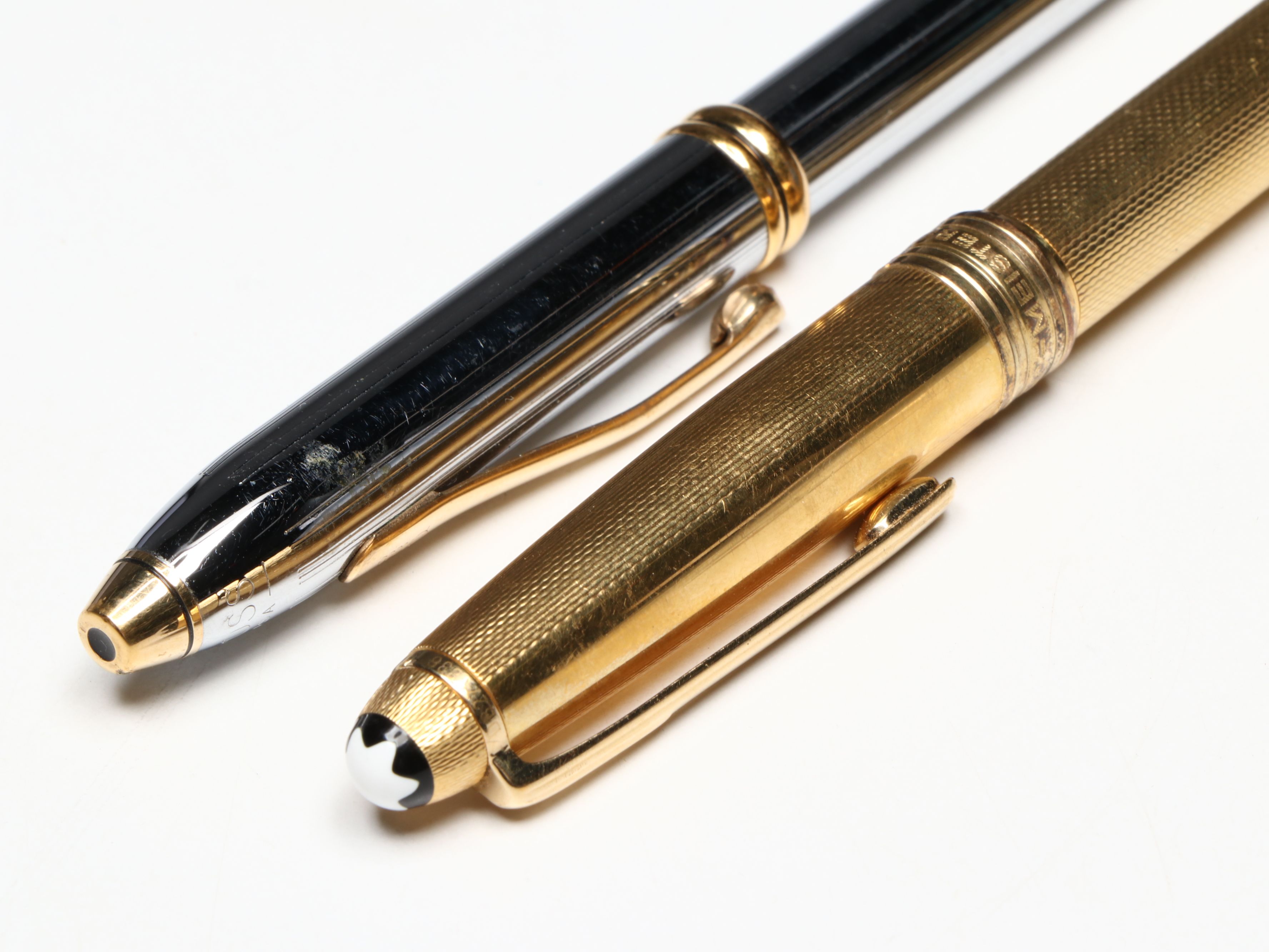 Montblanc "Meisterstück Solitaire" Rollerball Pen with Waterman and Cross Pens