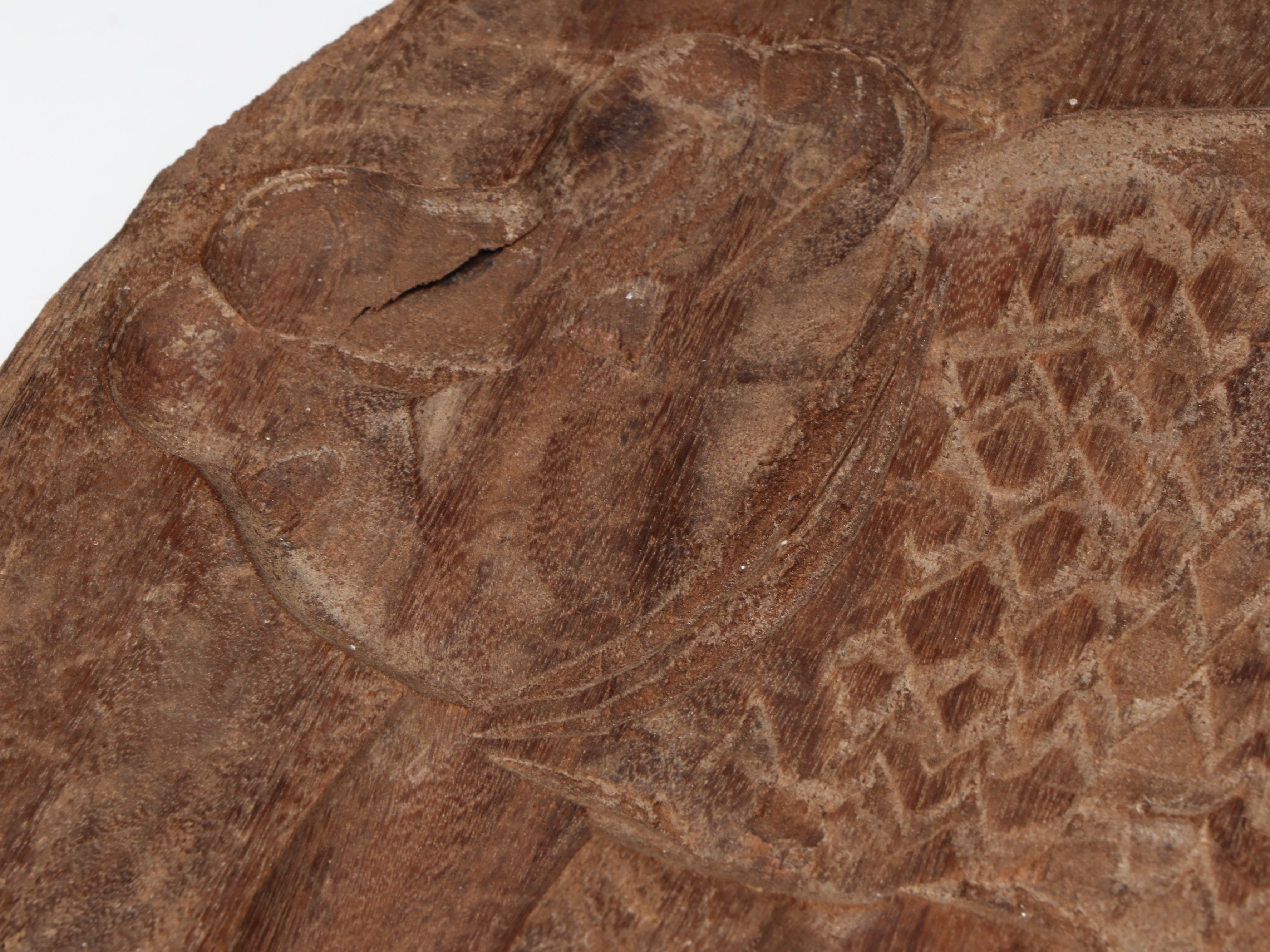 French Style Carved Wooden Cheese Press, Antique