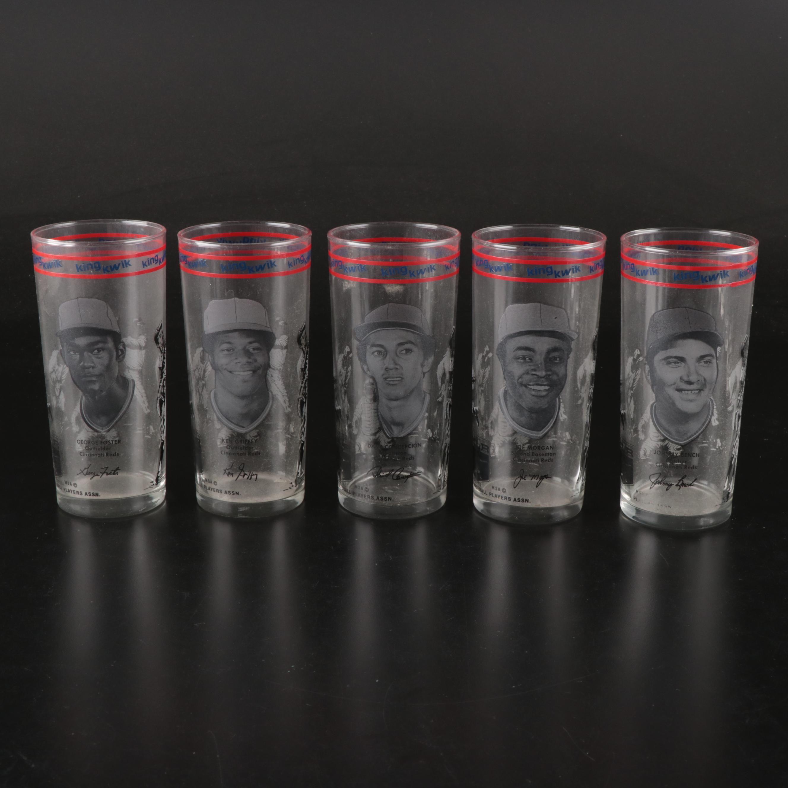 Cincinnati Reds Commemorative Glass Drinkware, 1970s