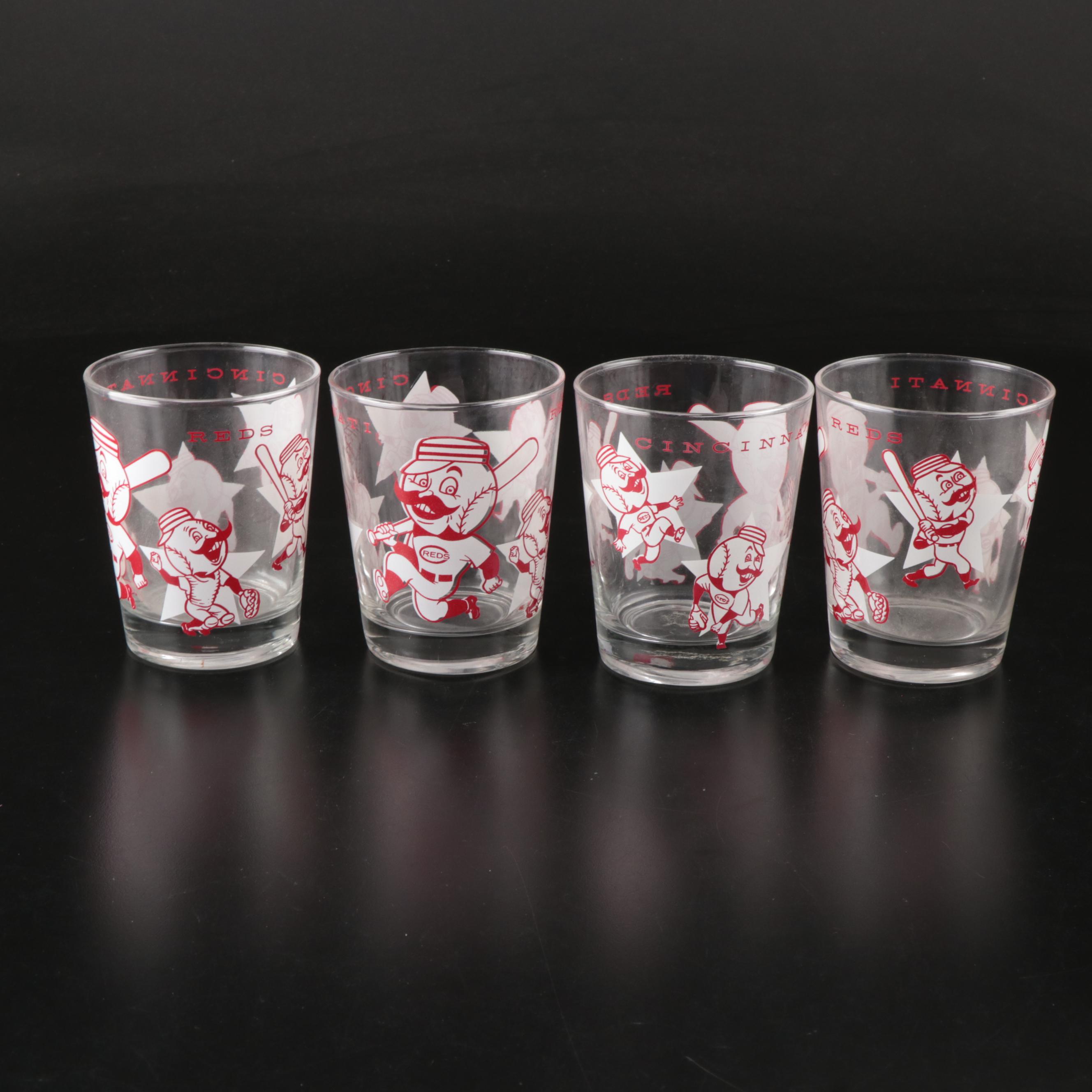 Cincinnati Reds Commemorative Glass Drinkware, 1970s