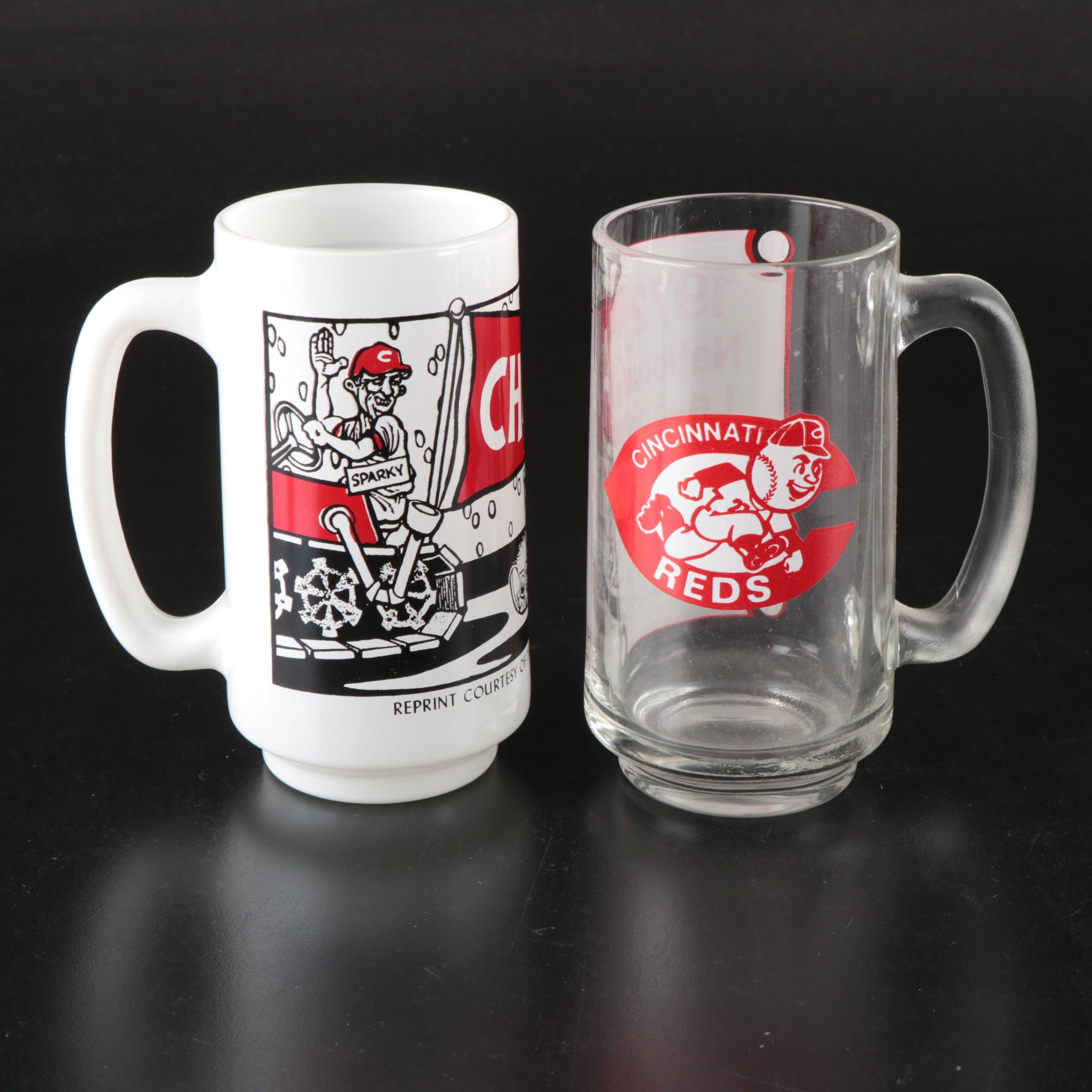 Cincinnati Reds Commemorative Glass Drinkware, 1970s