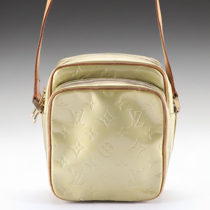 Louis Vuitton Wooster Crossbody Bag in Monogram Vernis and Vachetta Leather