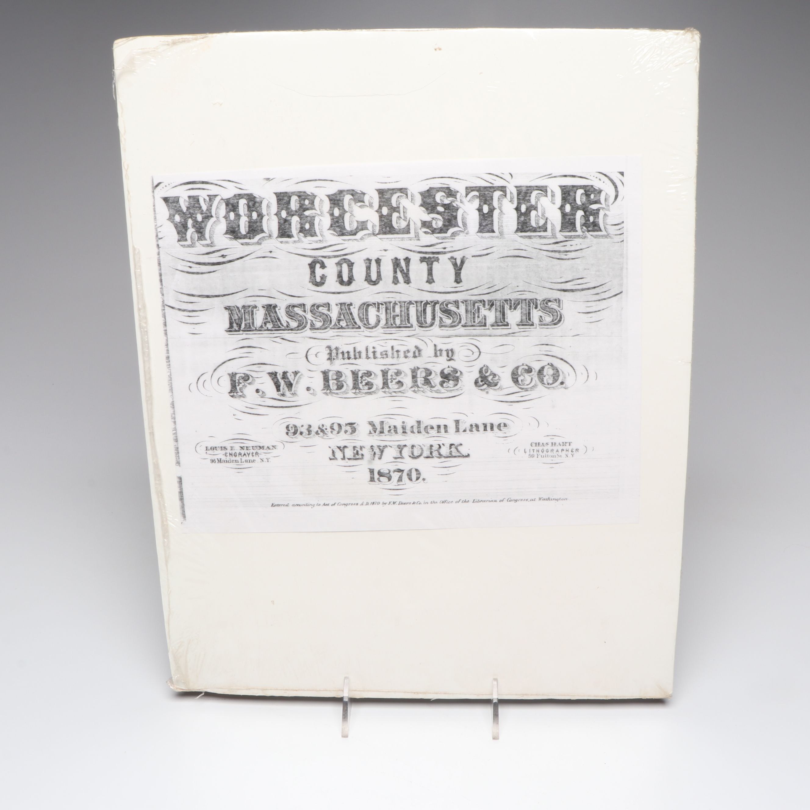 Massachusetts County and Town Hand-Colored Engraved Maps, Late 19th Century