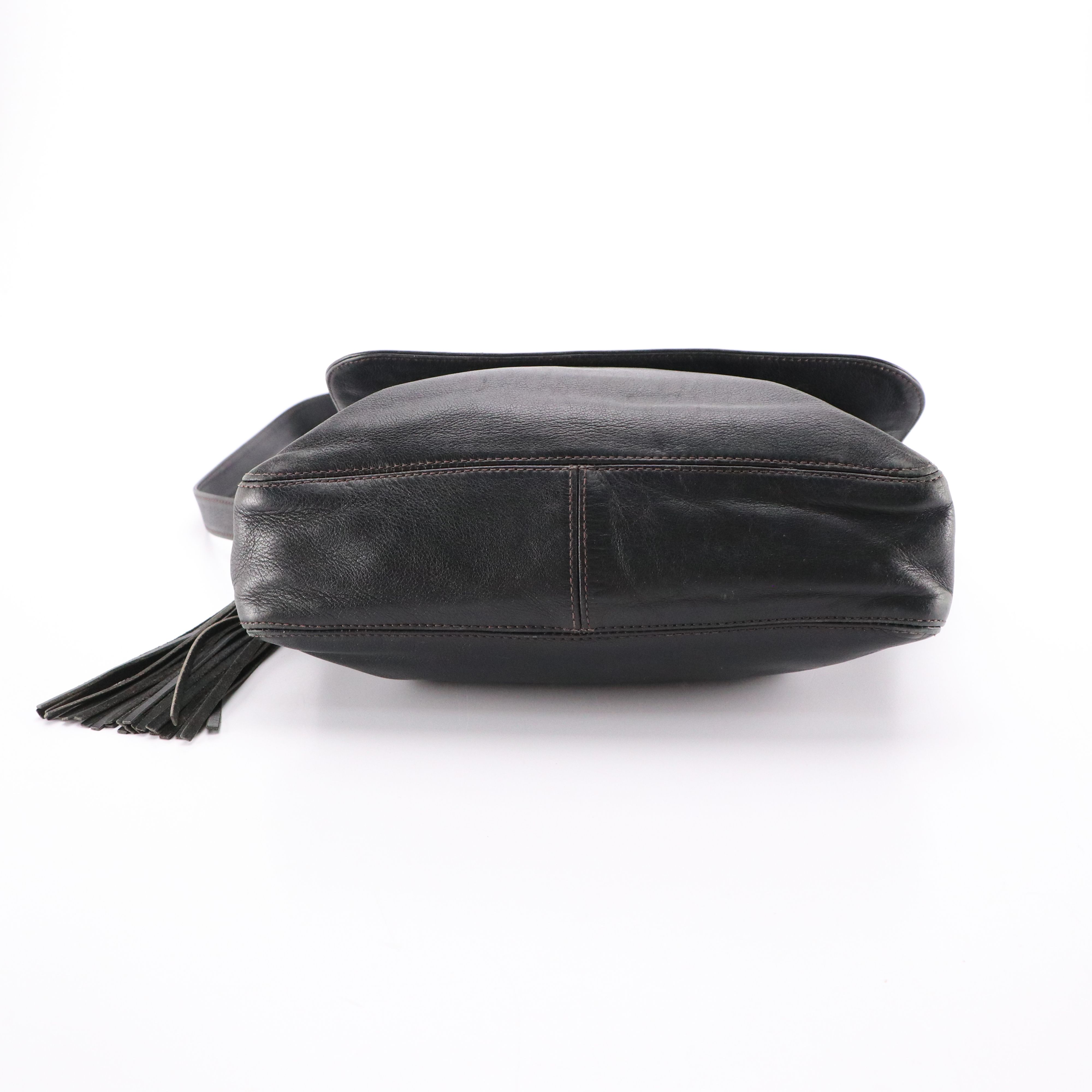 Chanel Stitched CC Flap Messenger Bag in Leather with Box