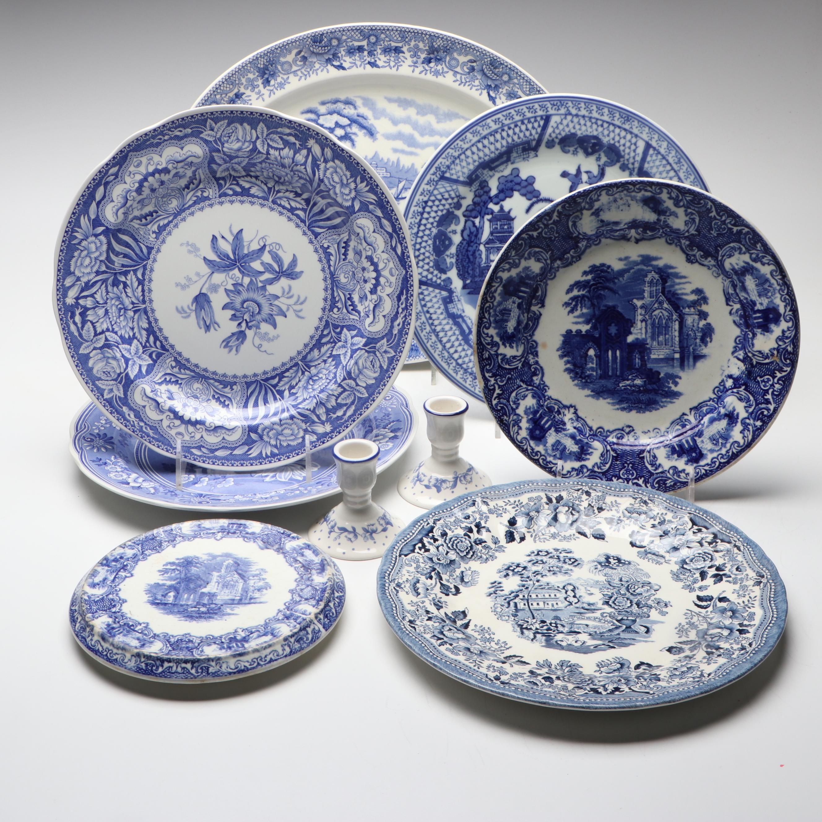 Spode "Blue Room Collection" Ceramic Collector Plates with More
