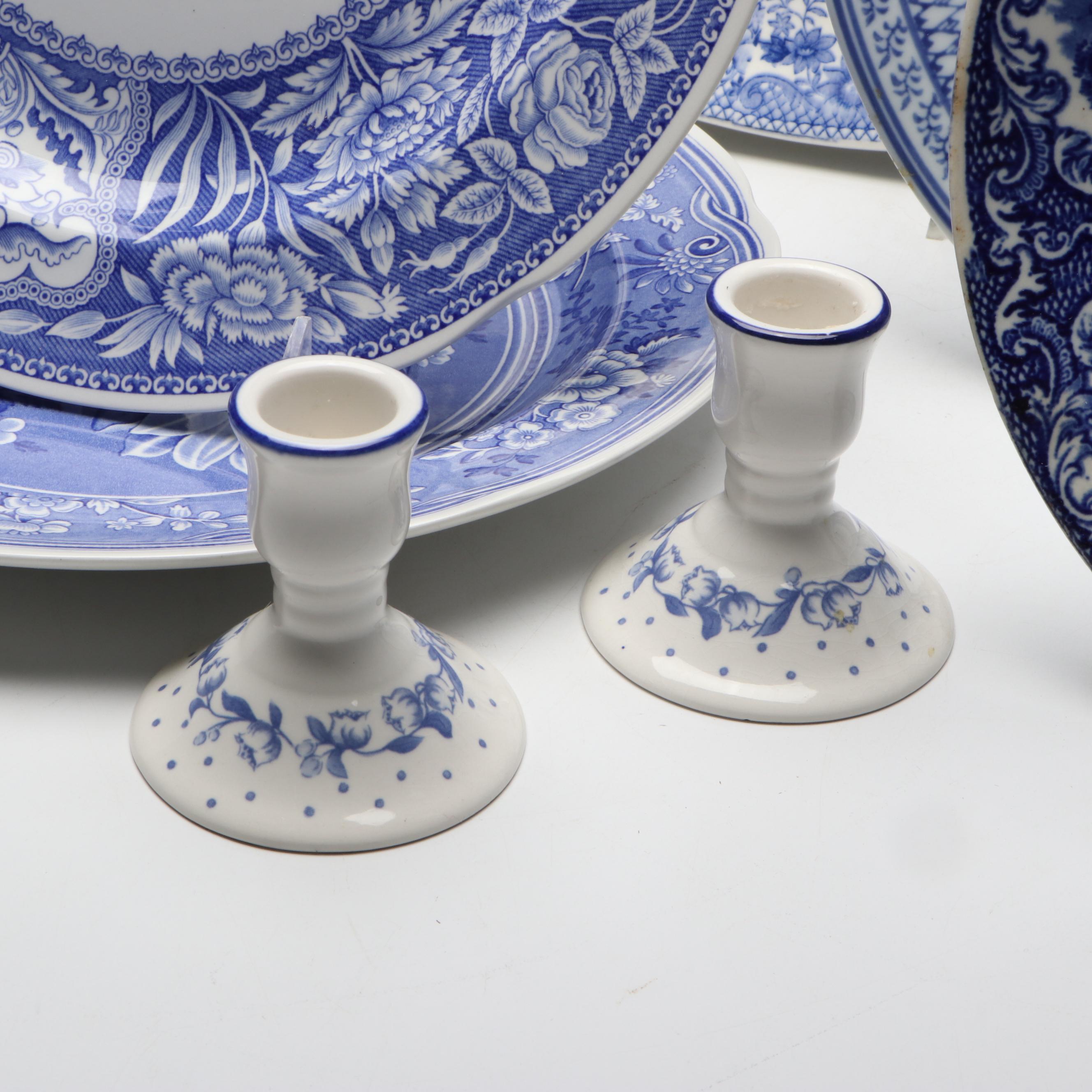 Spode "Blue Room Collection" Ceramic Collector Plates with More