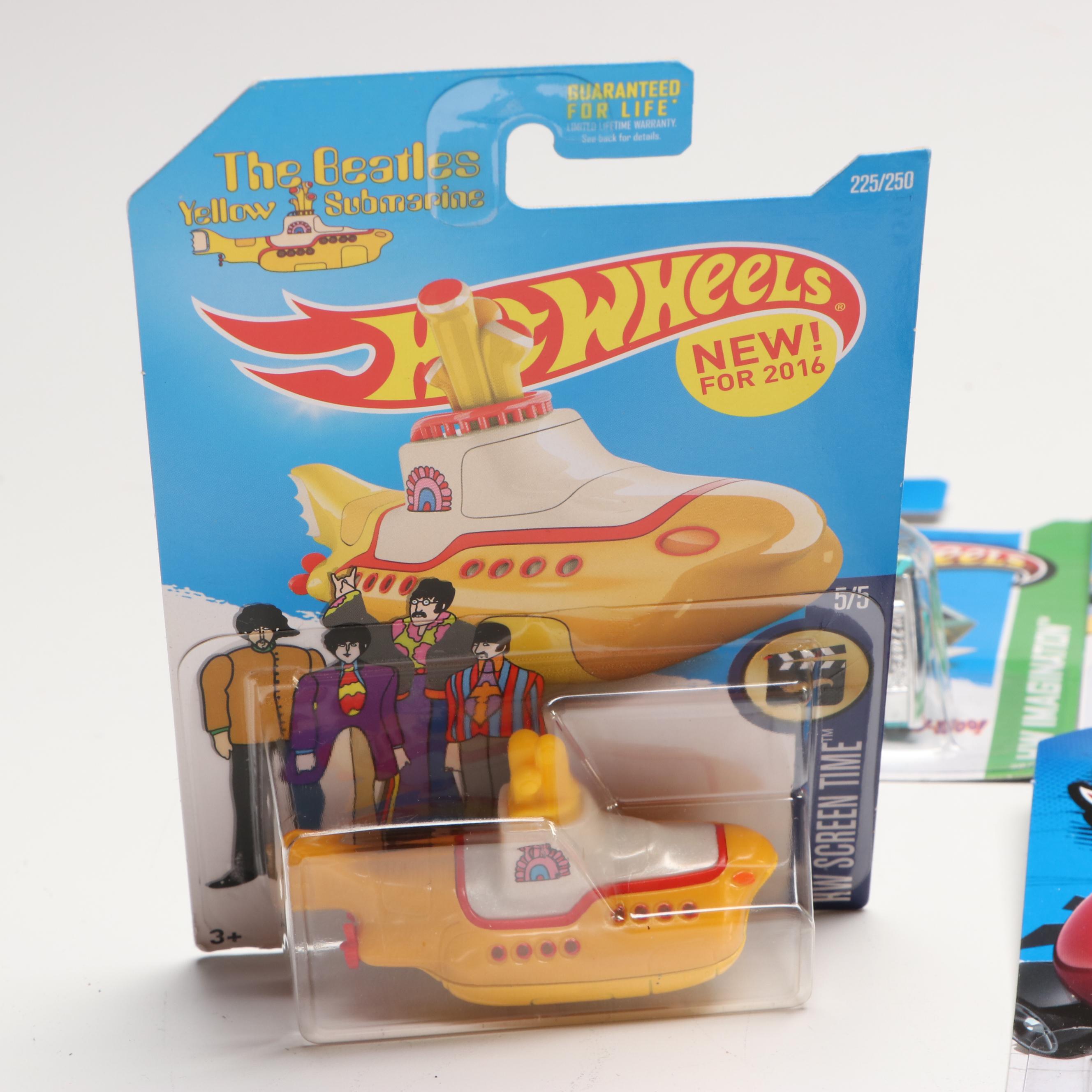 Hot Wheels "The Beatles Yellow Submarine" and More HW Series Toy Cars