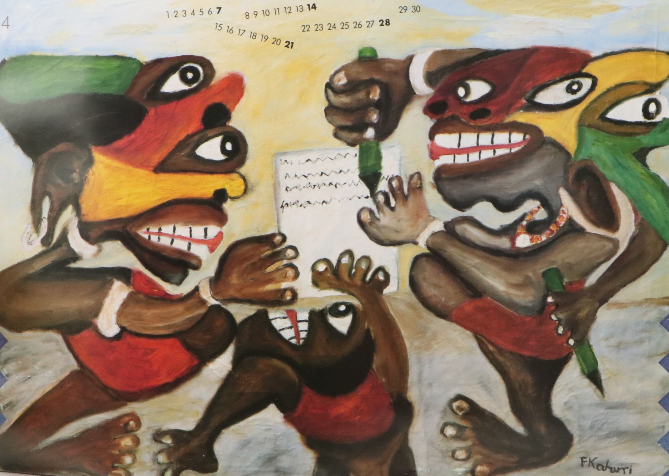 Zanders Art Calendar "People to People - Paper Unites," 1991