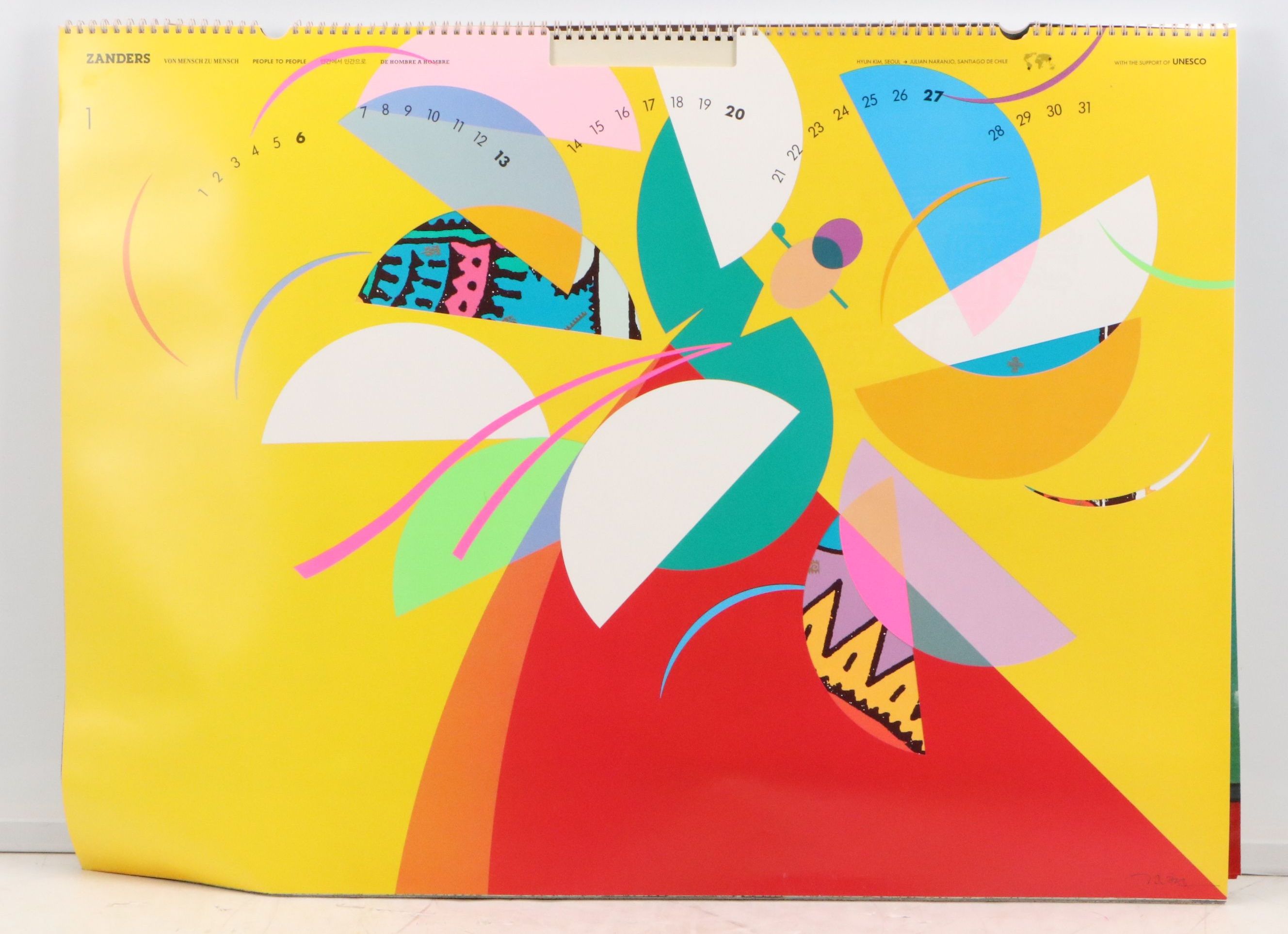 Zanders Art Calendar "People to People - Paper Unites," 1991