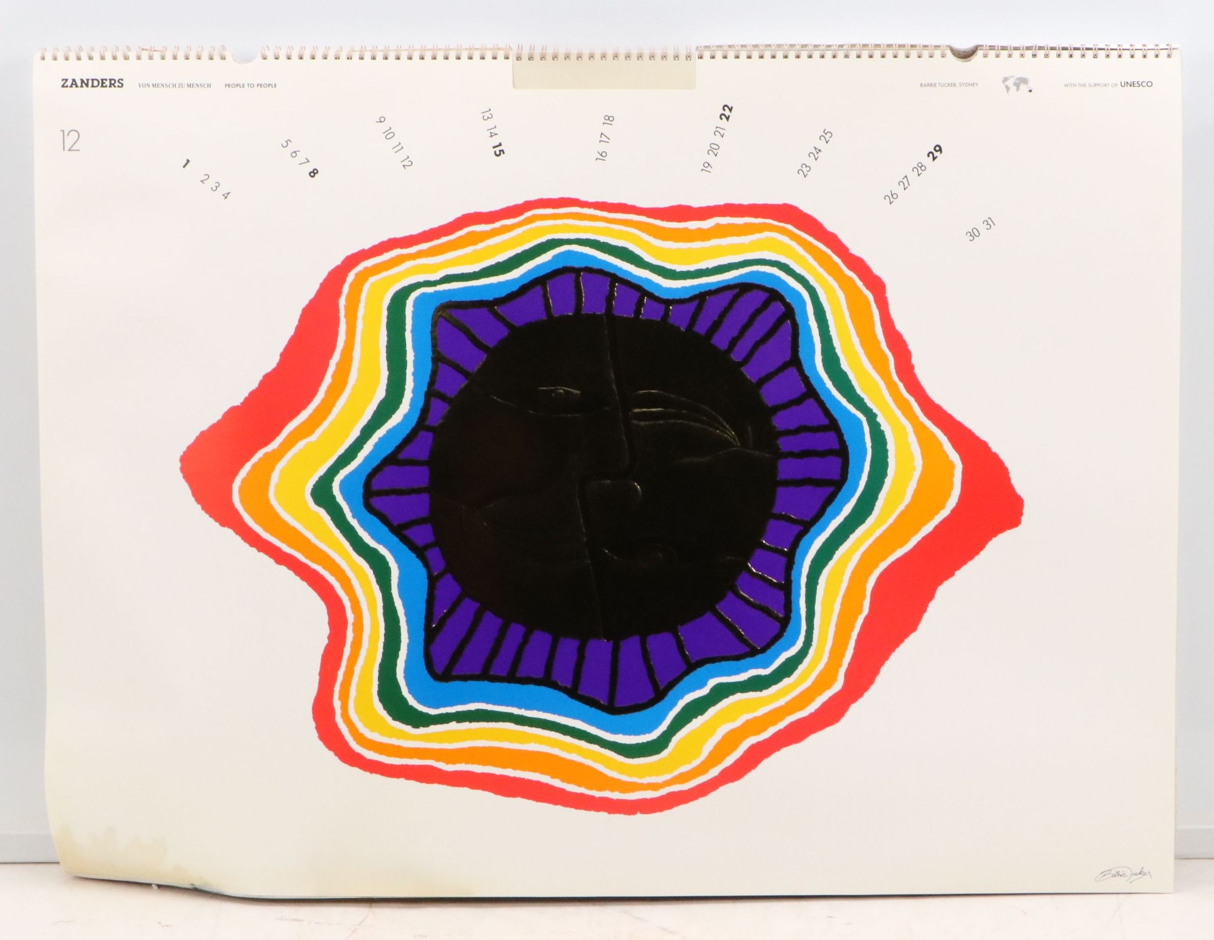 Zanders Art Calendar "People to People - Paper Unites," 1991