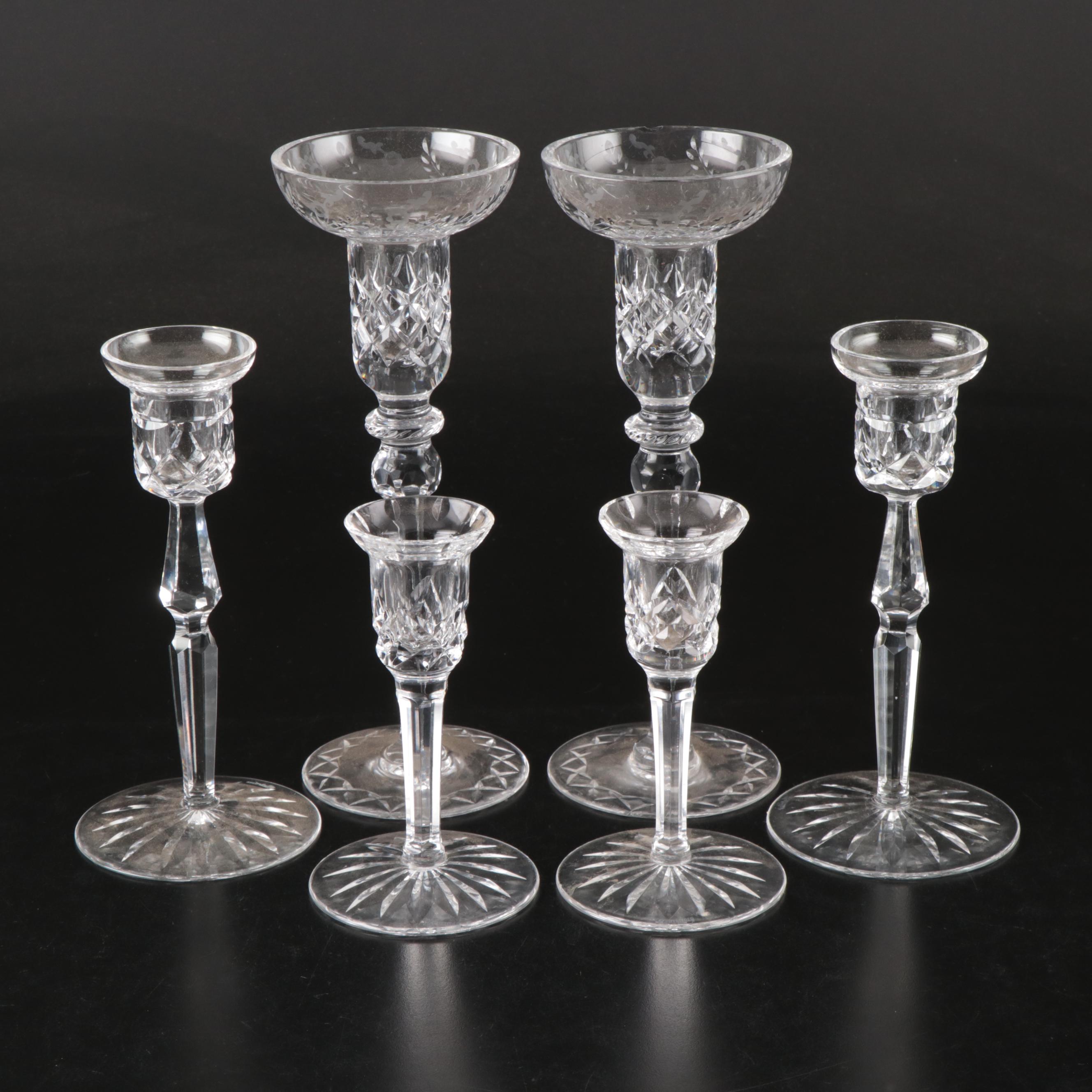 Waterford "Lismore," Rogaska "Gallia" and More Crystal Candle Sticks