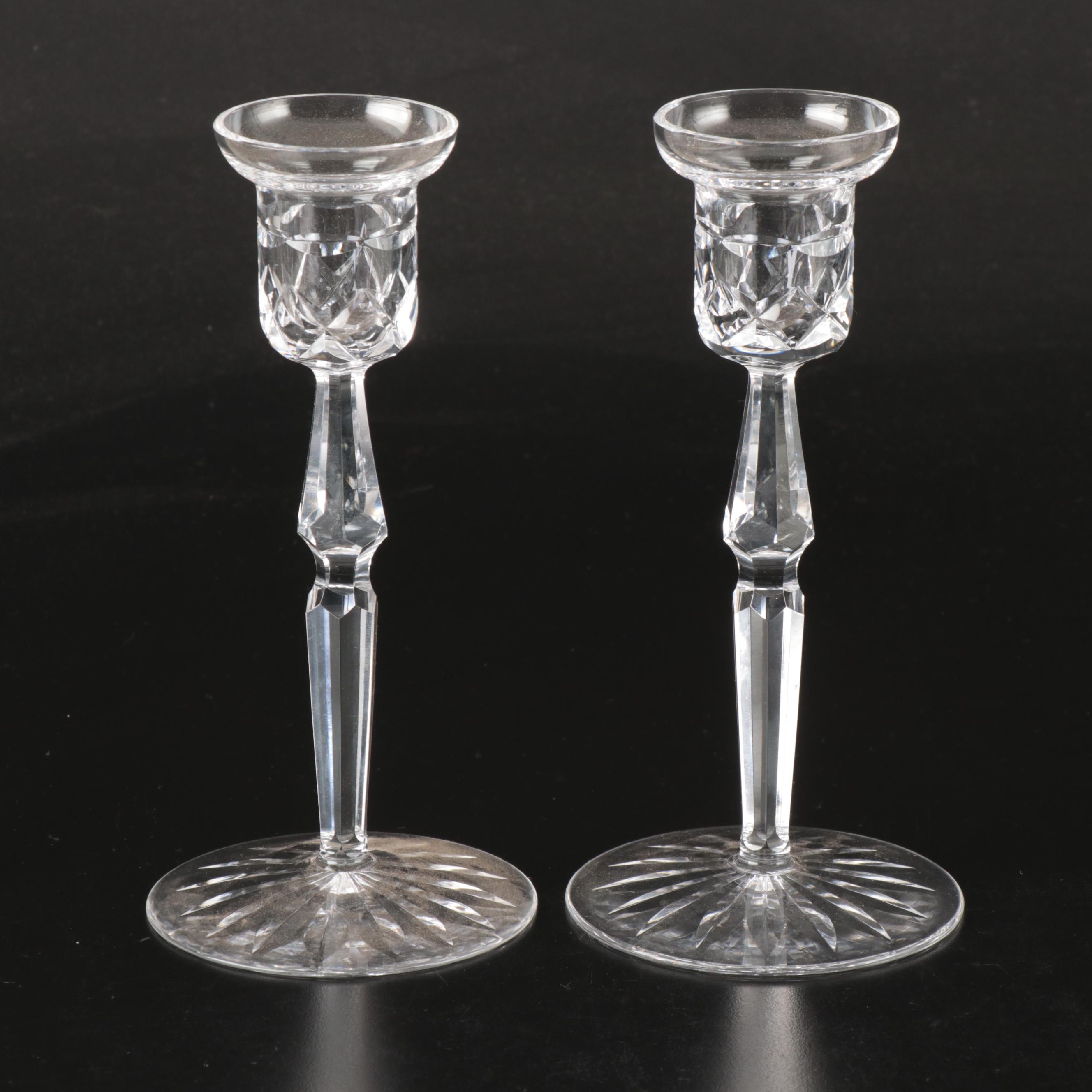 Waterford "Lismore," Rogaska "Gallia" and More Crystal Candle Sticks