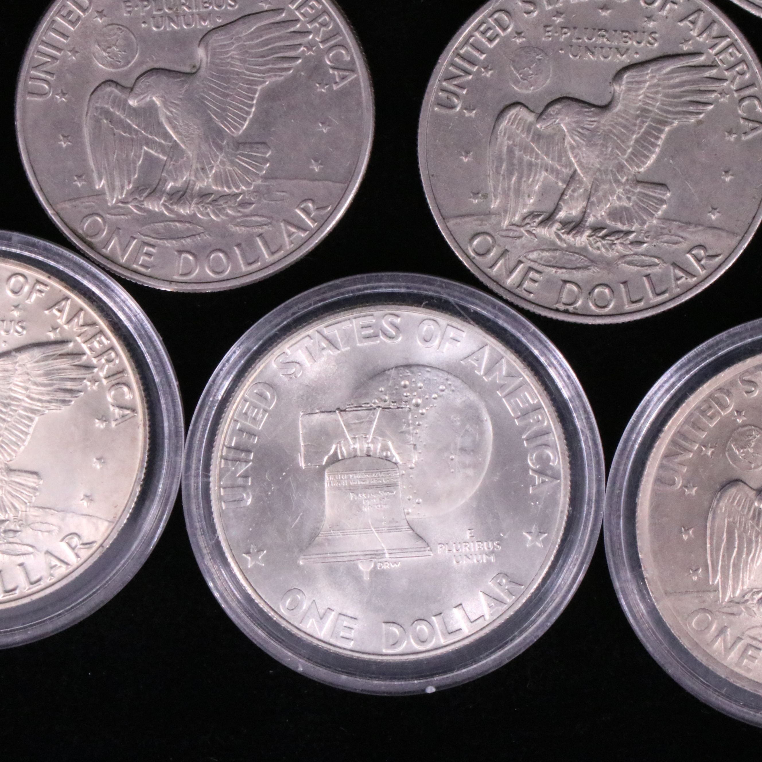 Twelve Mixed Date Eisenhower Dollars