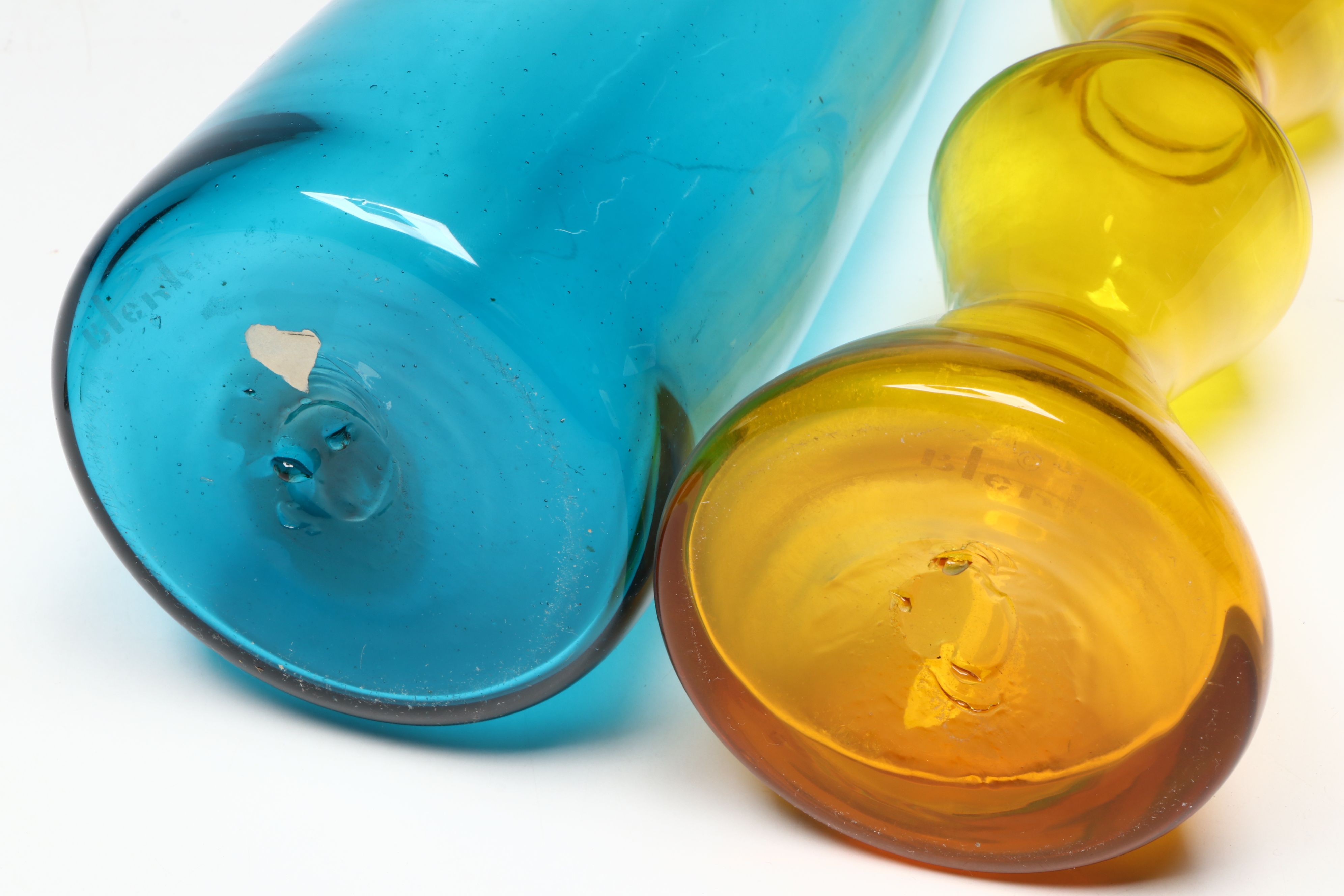 Blenko Mid Century Modern Style Glass Decanters, 1958-1961