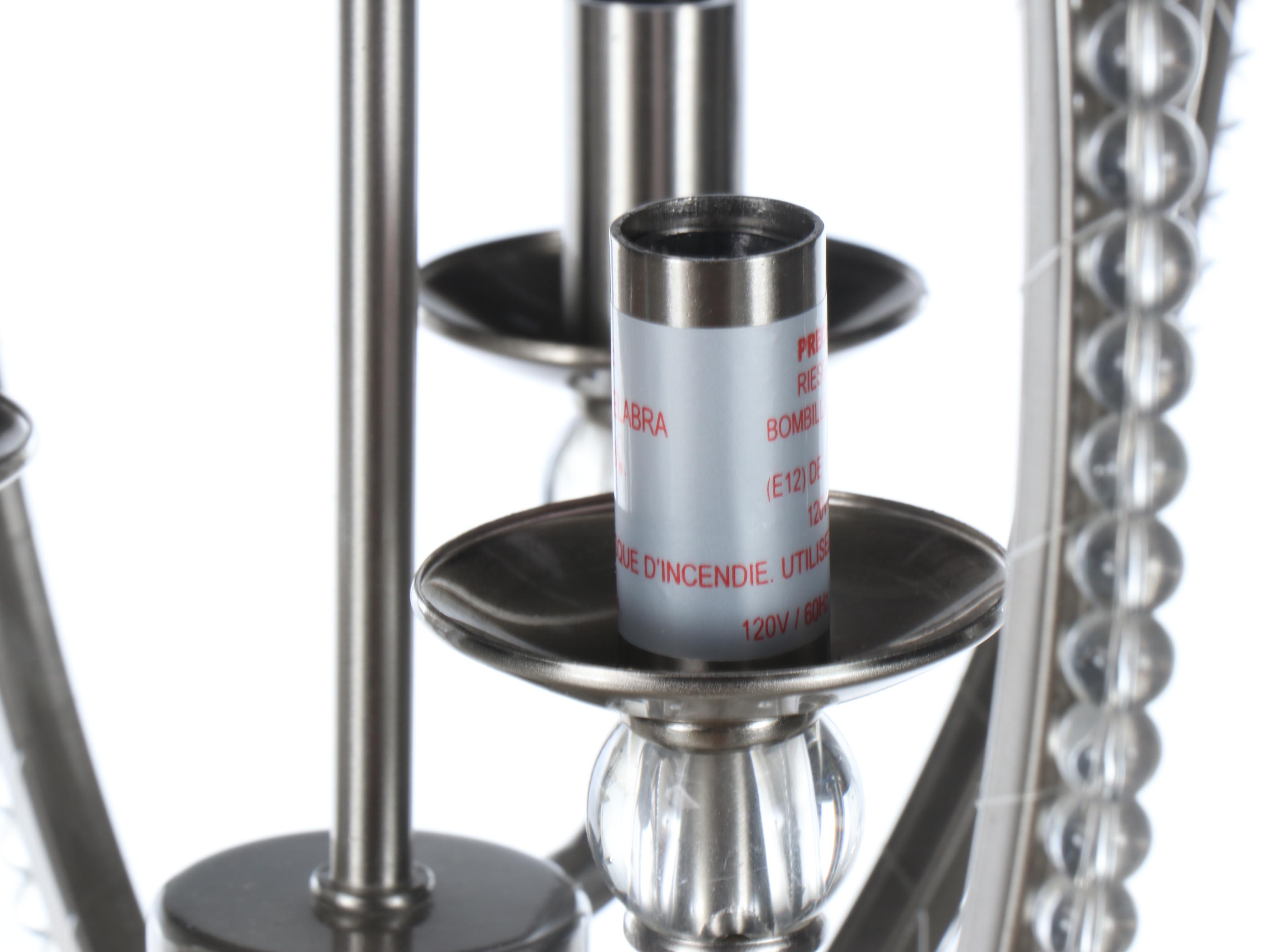 Craftmade Jeremiah Lighting Brushed Nickel and Beaded Mini Globe Chandelier