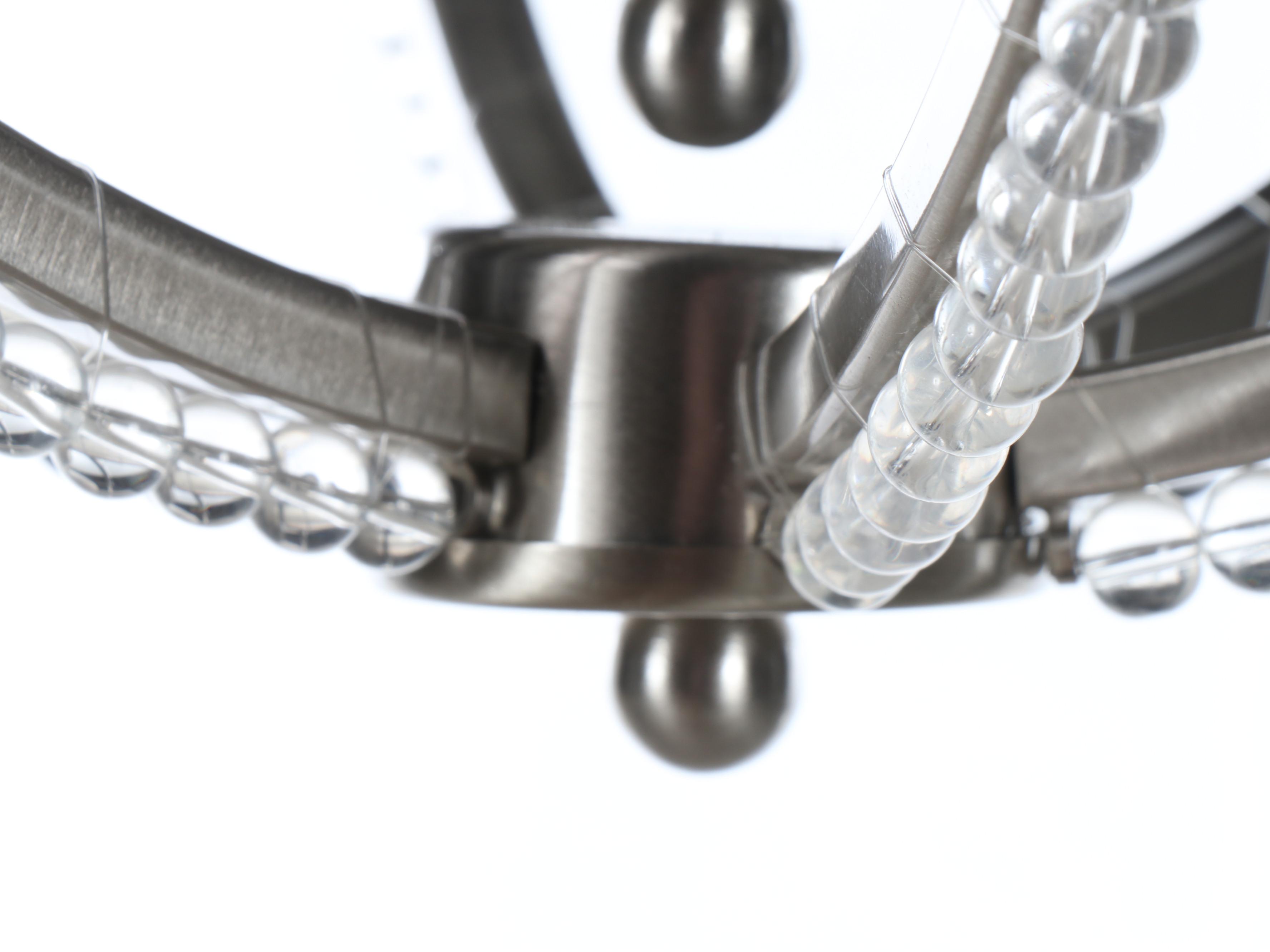 Craftmade Jeremiah Lighting Brushed Nickel and Beaded Mini Globe Chandelier