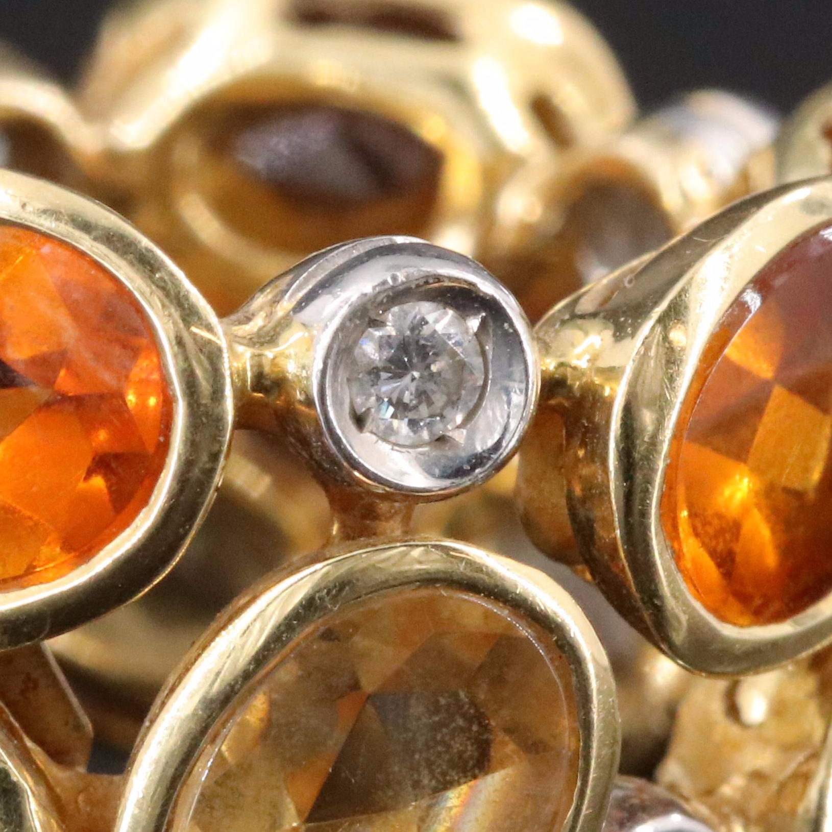 18K Citrine and Diamond Eternity Band
