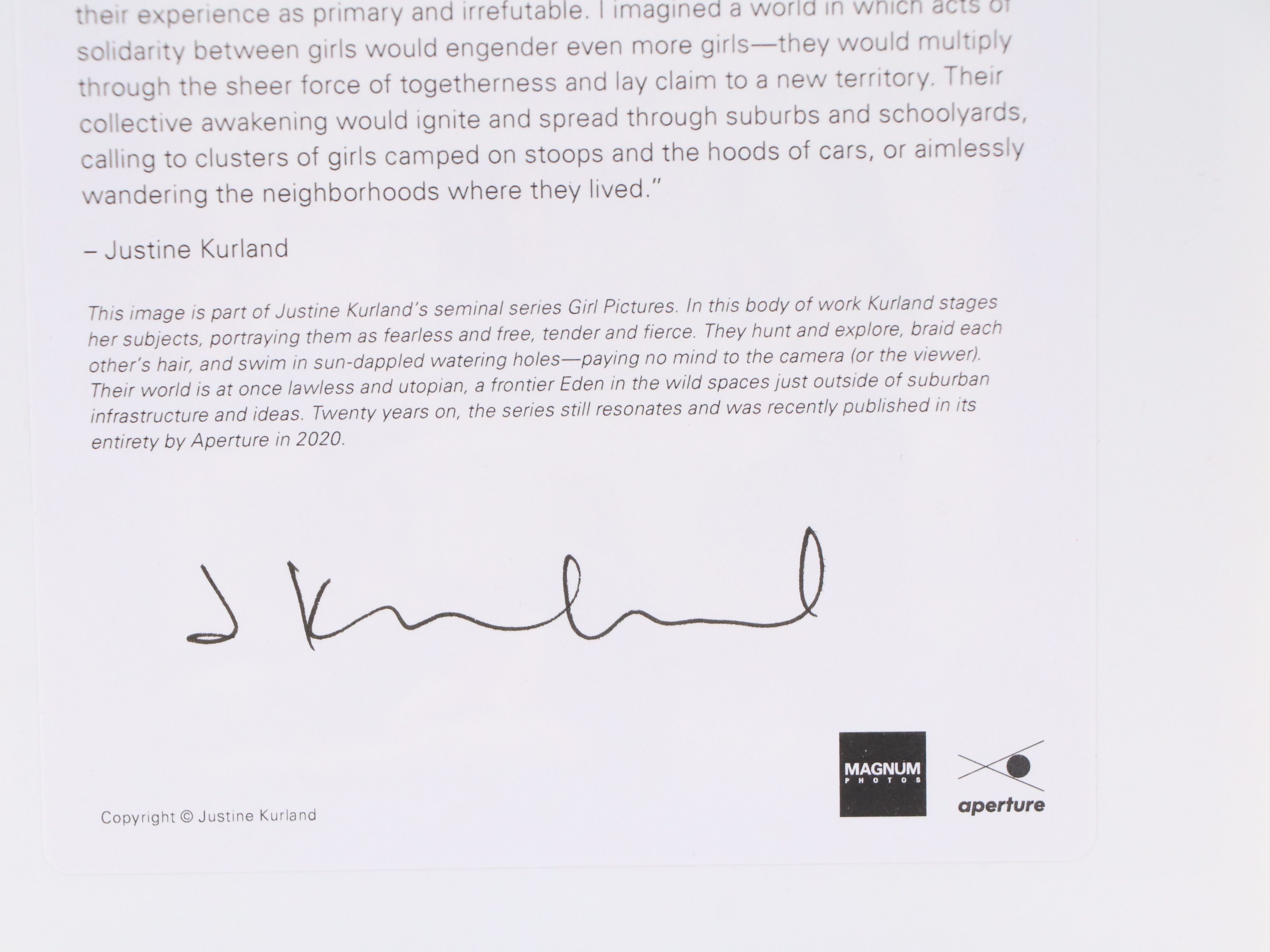 Justine Kurland Digital Chromogenic Print "Bathroom. 1997," 2020